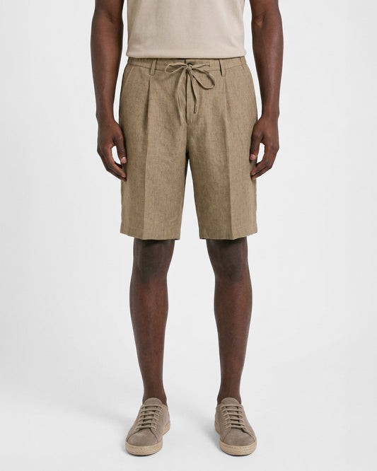 Bermuda con pinces beige | Filippo De Laurentiis