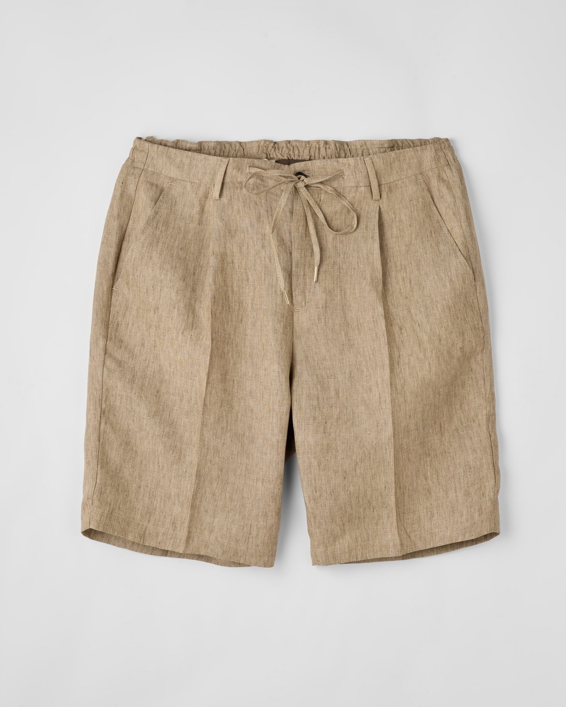 Bermuda con pinces beige | Filippo De Laurentiis