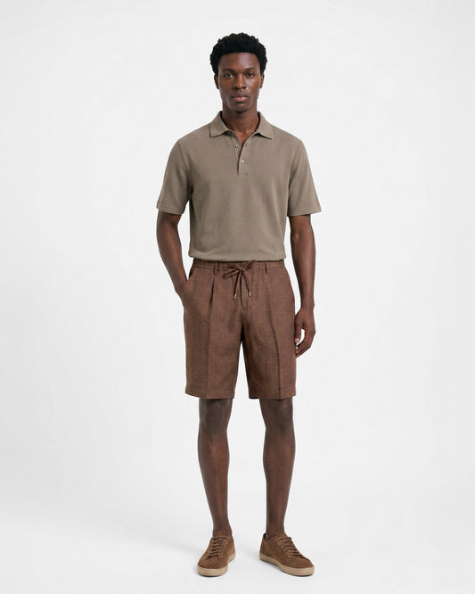 Bermuda con pinces cammello | Filippo De Laurentiis
