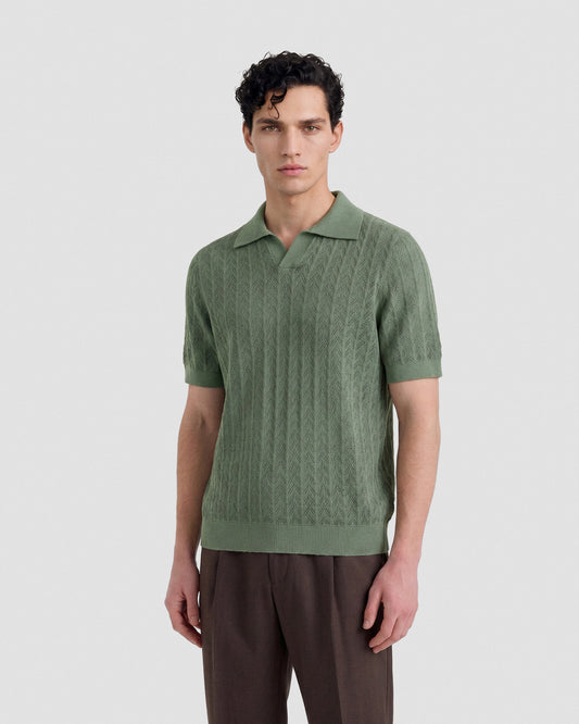 Polo skipper crochet Salvia | Filippo De Laurentiis