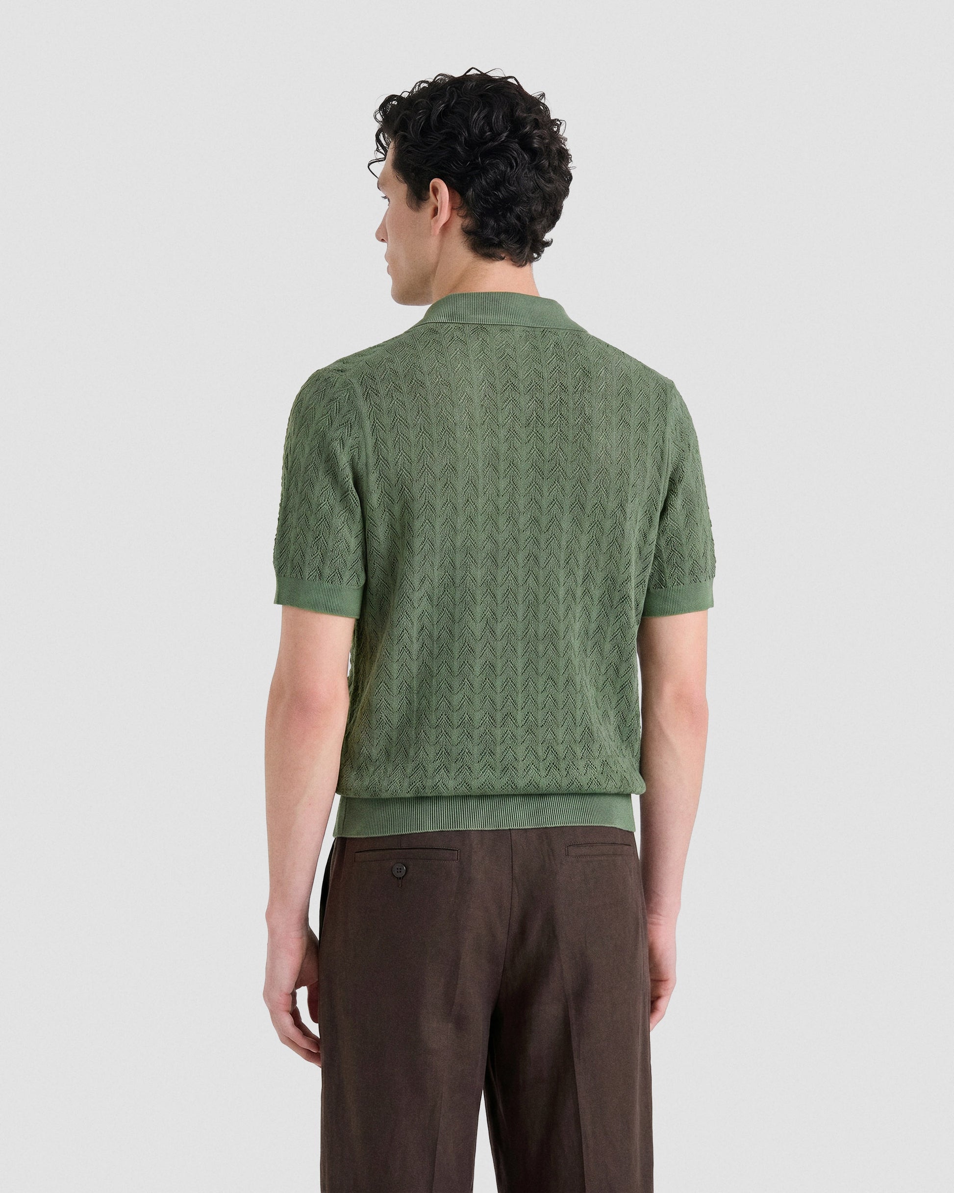 Skipper polo crochet  SAGE GREEN | Filippo De Laurentiis