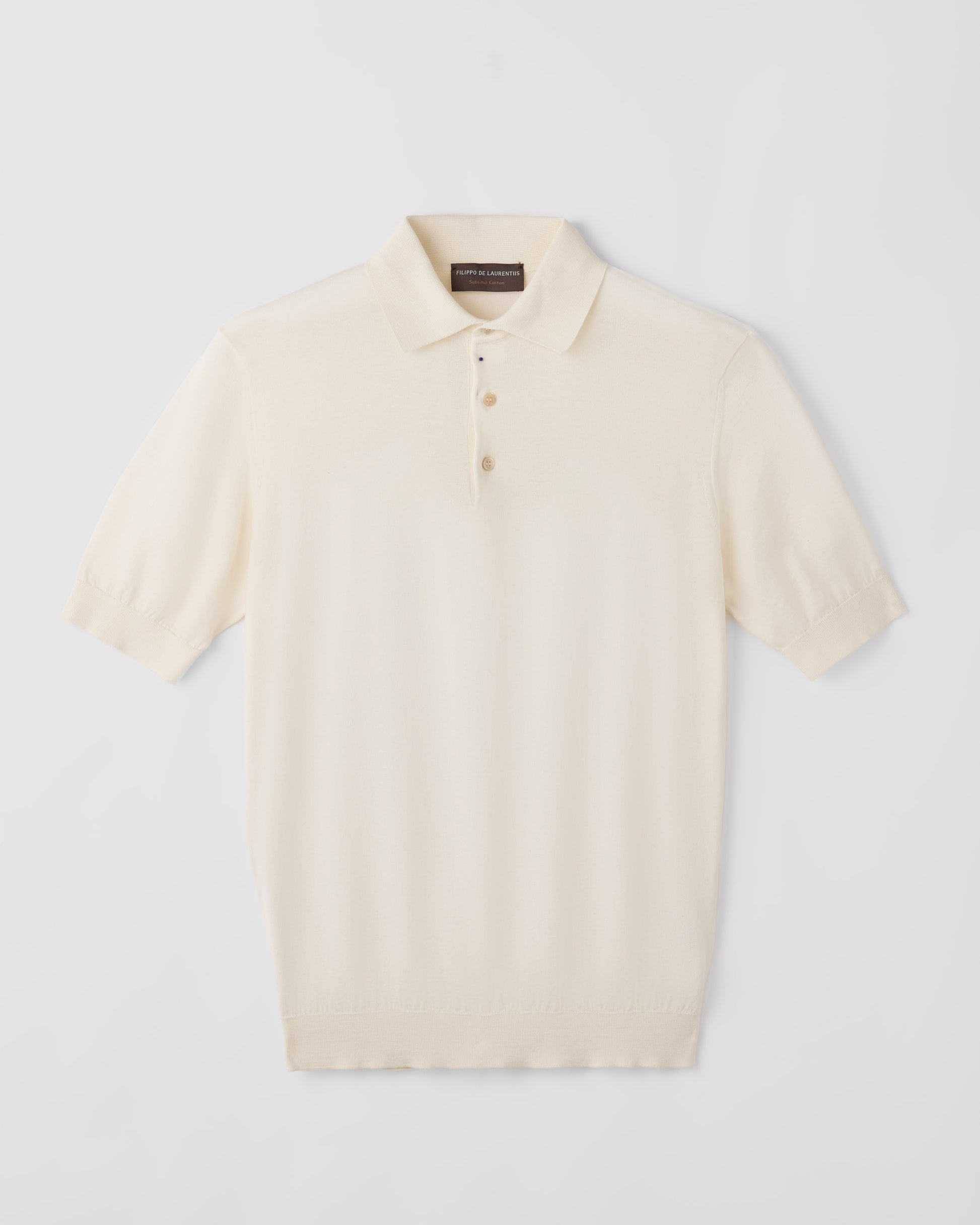 Maglia a polo Latte | Filippo De Laurentiis