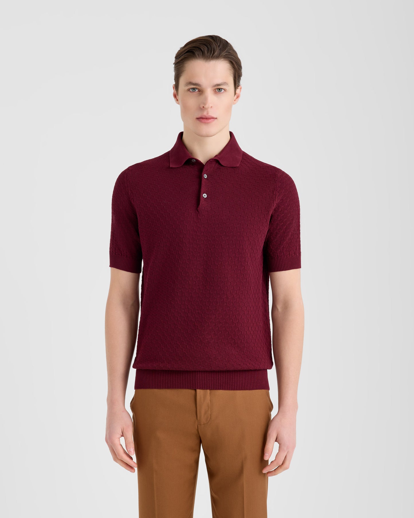 Short sleeve polo sweater |145041|