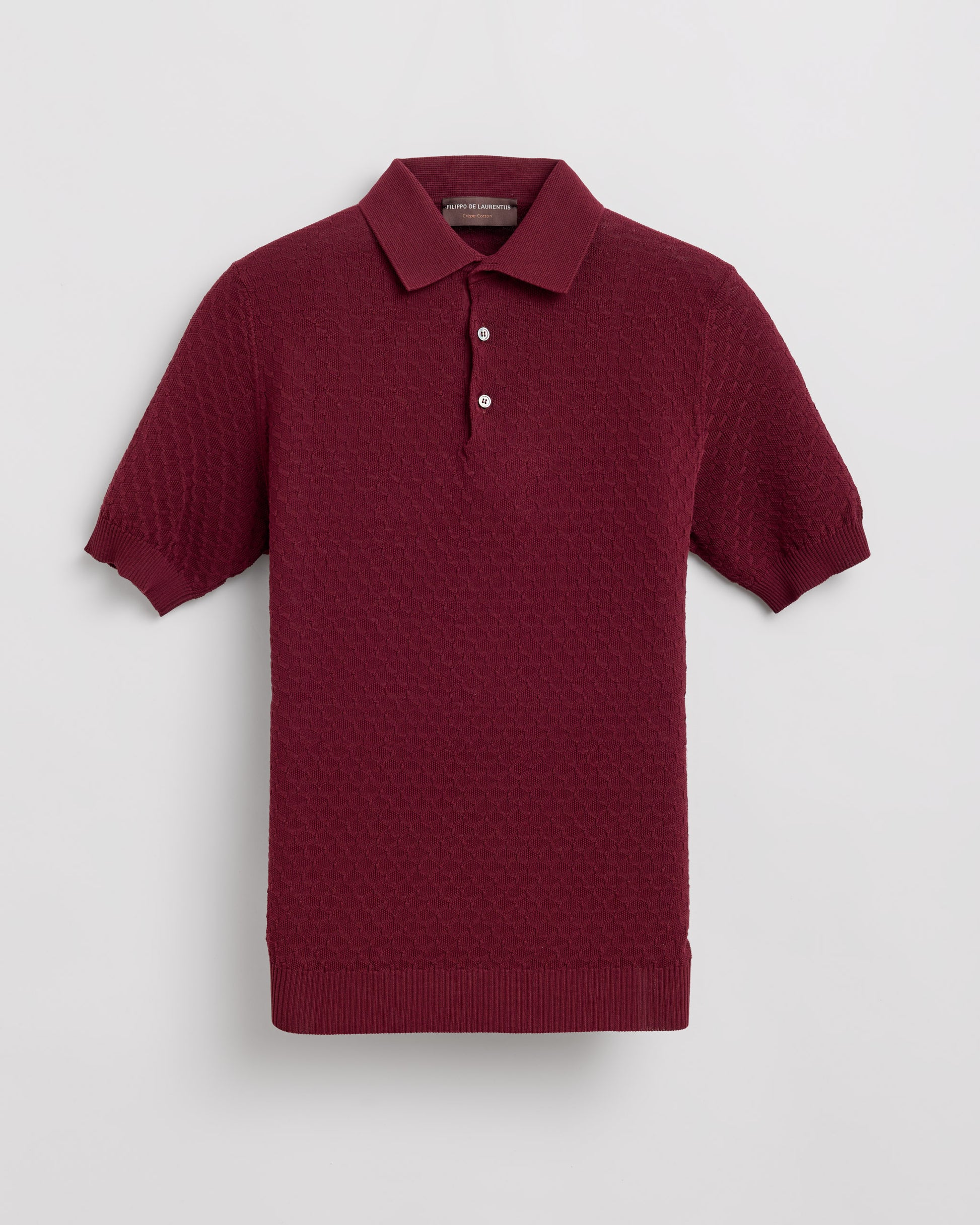 Short sleeve polo sweater BORDEAUX | Filippo De Laurentiis