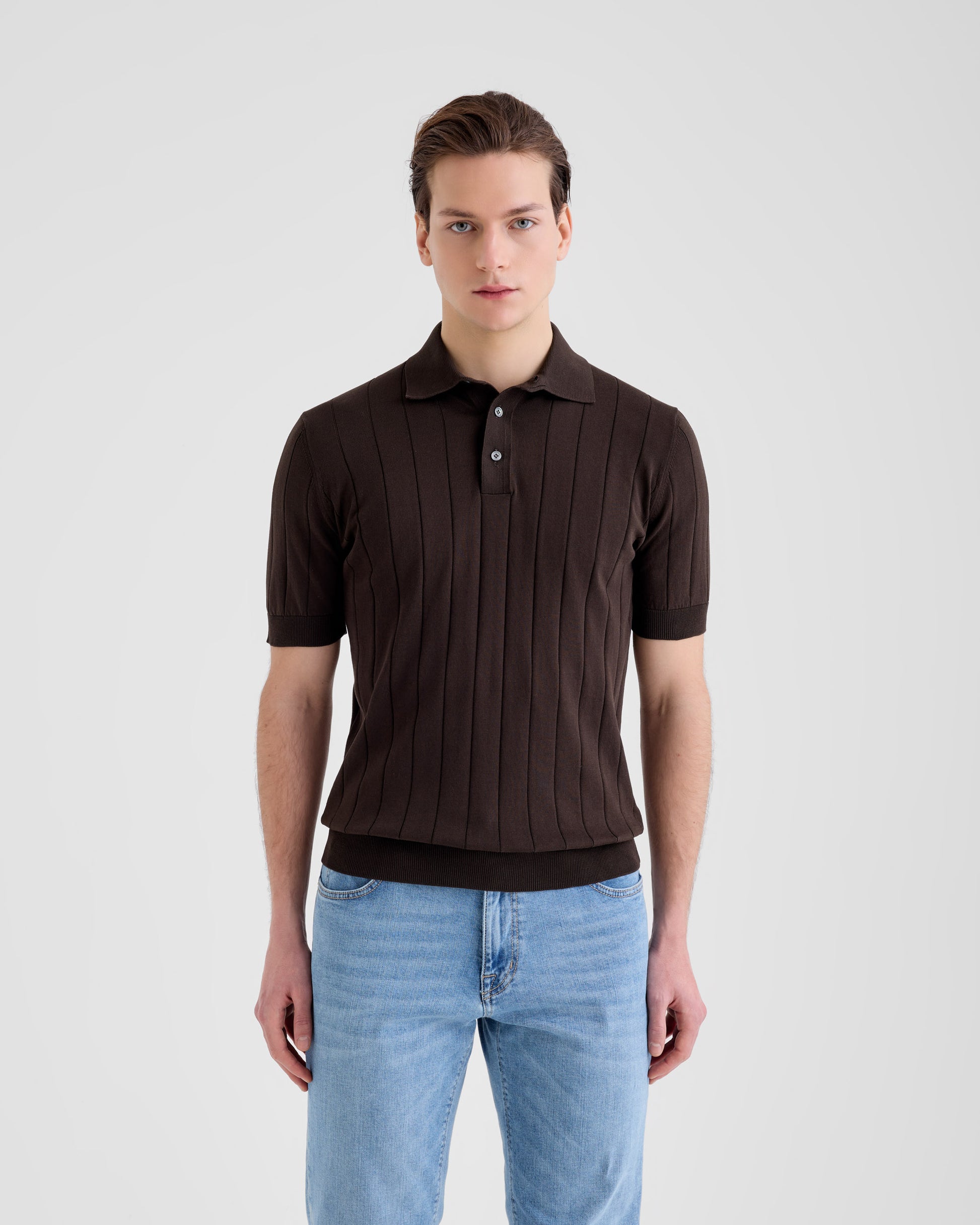 Maglia a polo Marrone | Filippo De Laurentiis