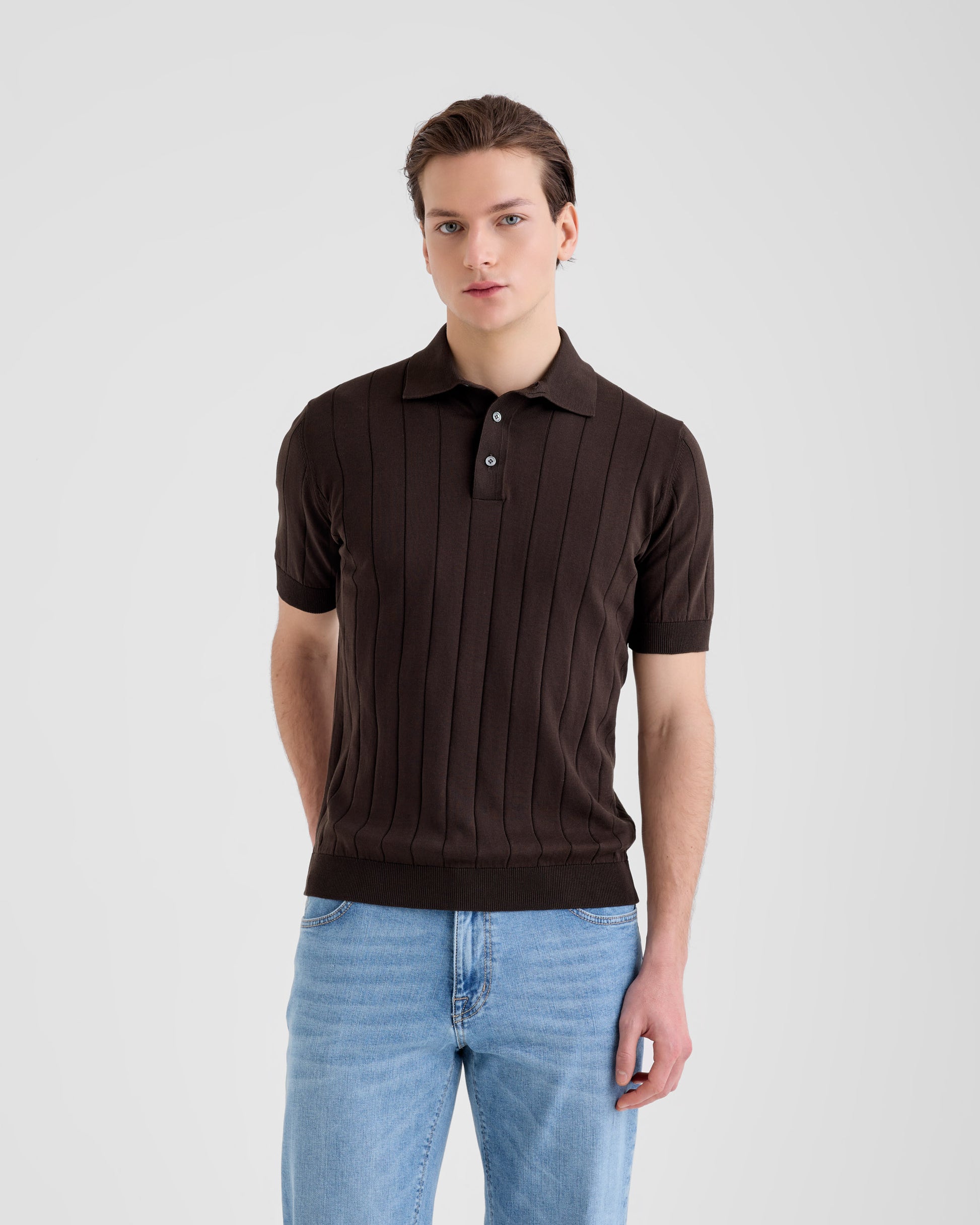 Maglia a polo Marrone | Filippo De Laurentiis