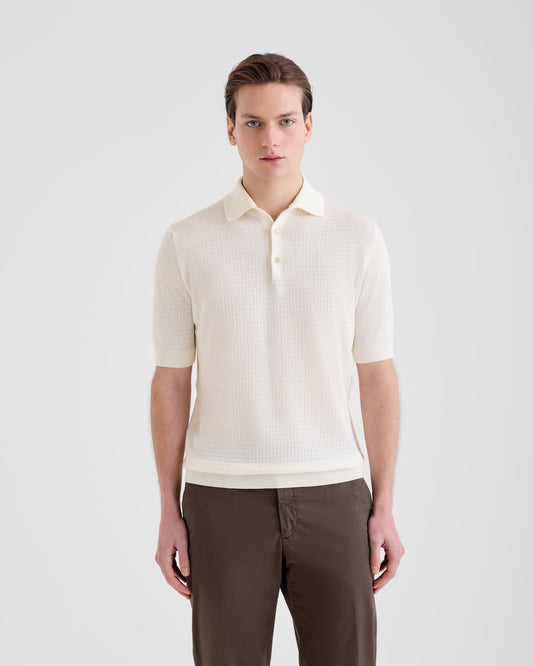 Maglia a polo Latte | Filippo De Laurentiis