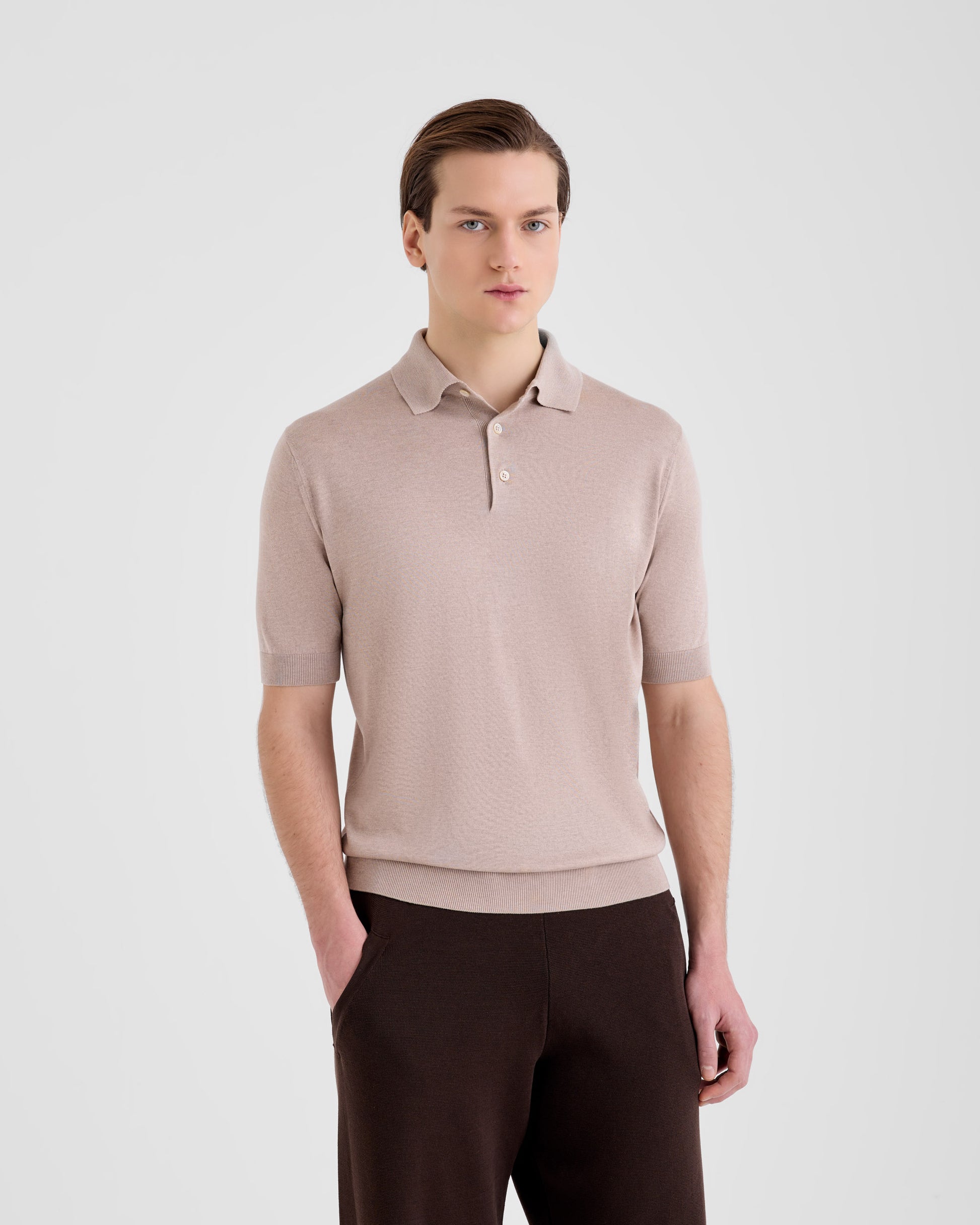 Maglia a polo Beige chiaro | Filippo De Laurentiis