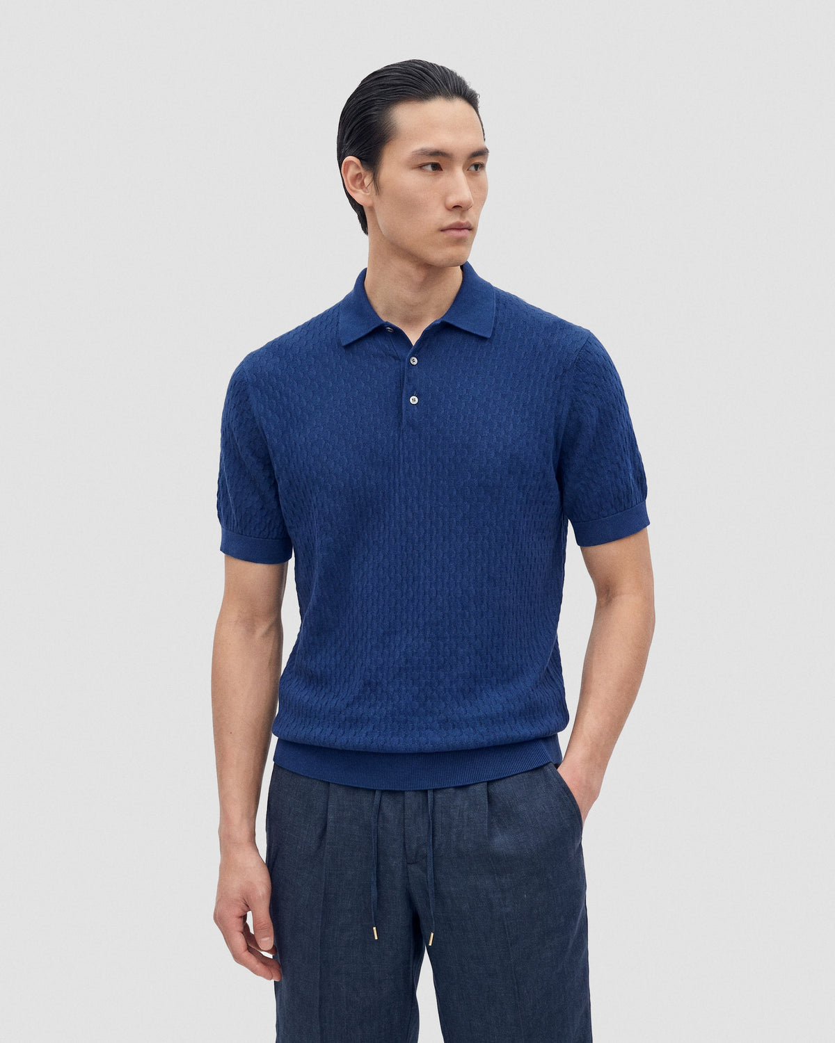 Short sleeve polo sweater |409070|
