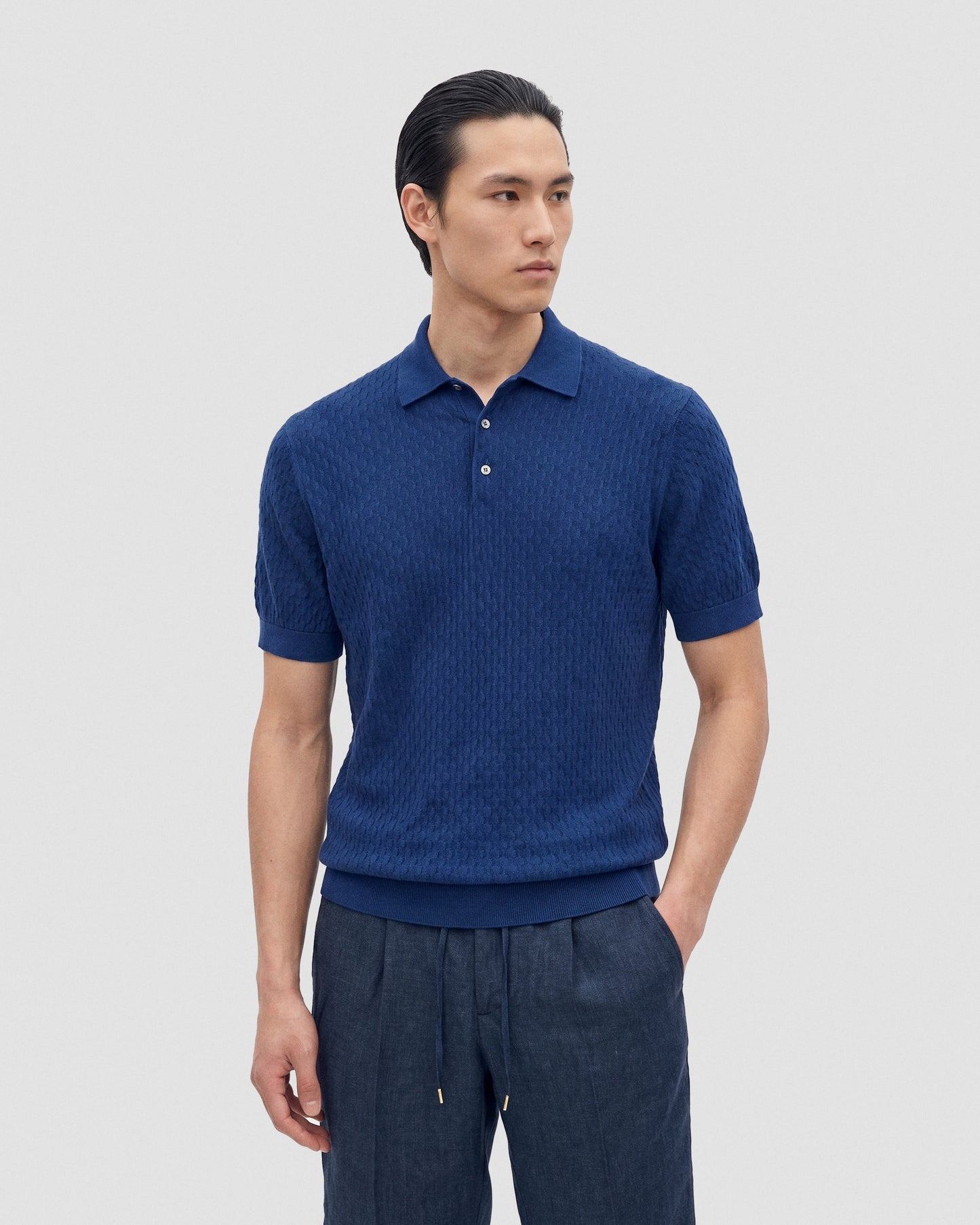 Short sleeve polo sweater |409070|