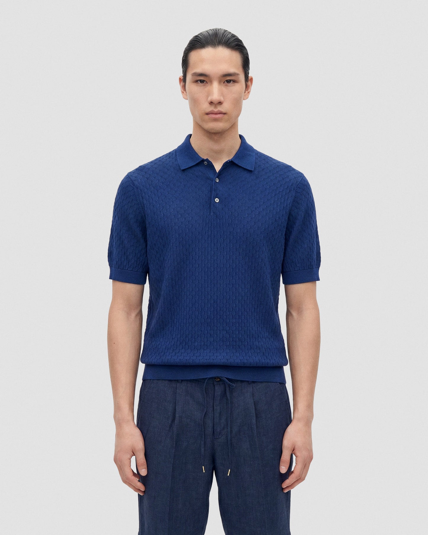 Short sleeve polo sweater |409137|