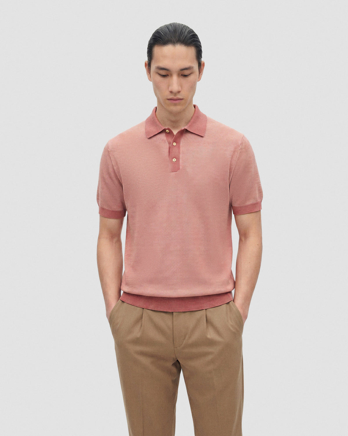 Short sleeve polo sweater |409071|