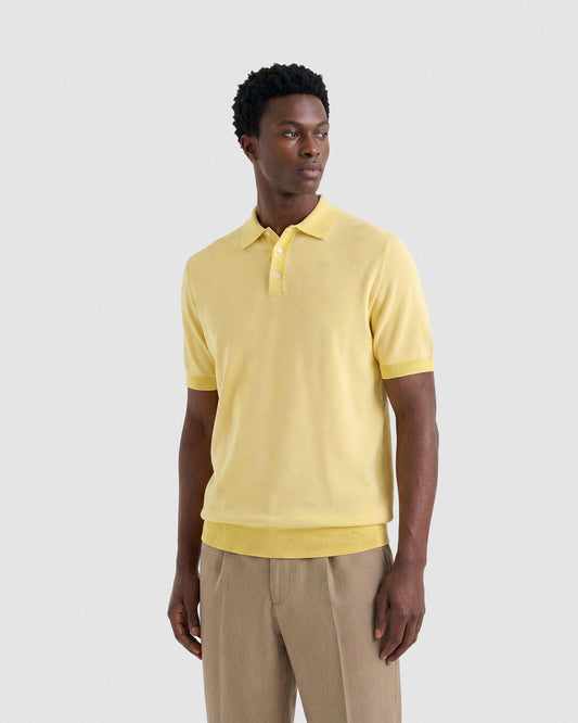 Polo manica corta Bianco - giallo | Filippo De Laurentiis