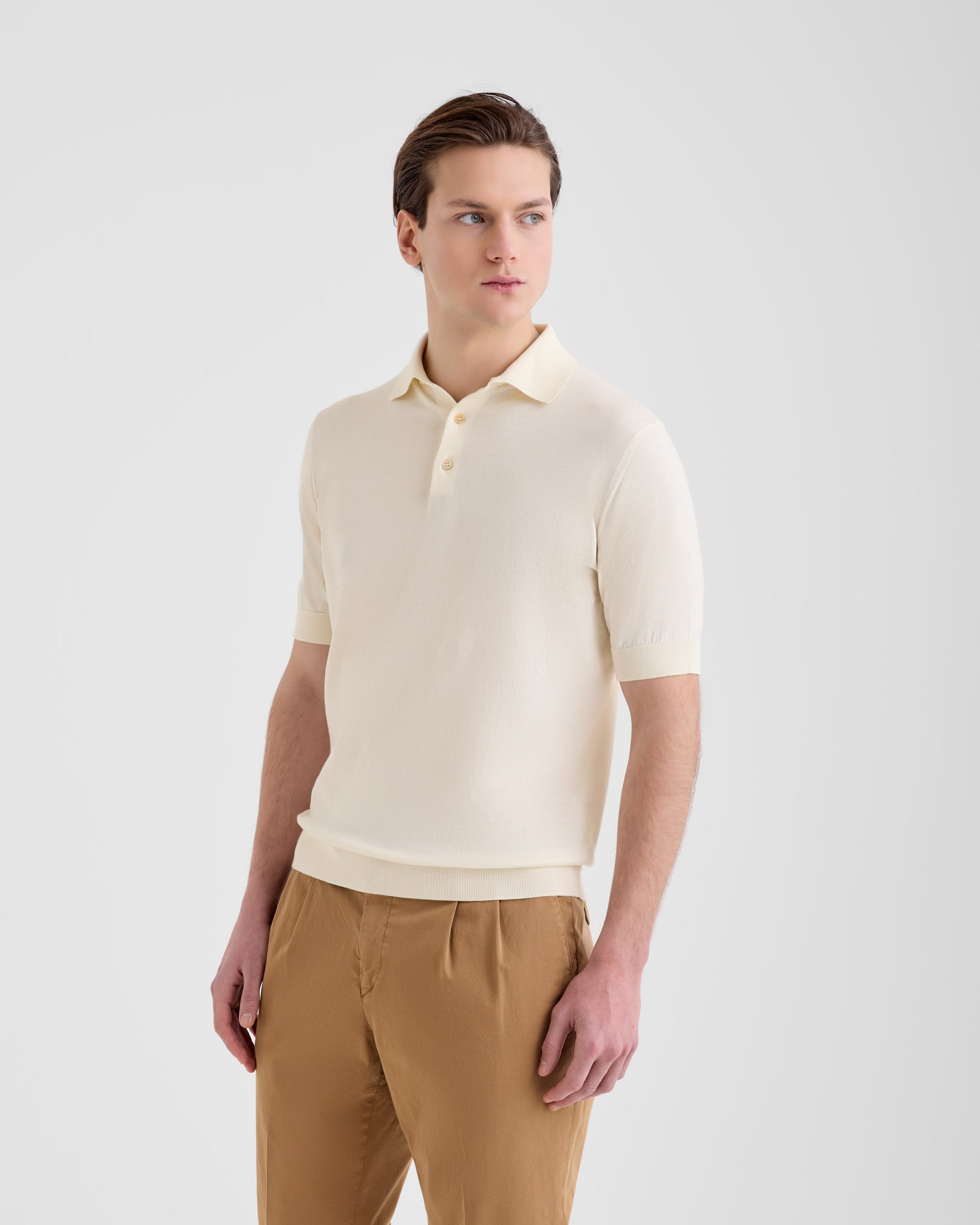 Maglia a polo Latte | Filippo De Laurentiis
