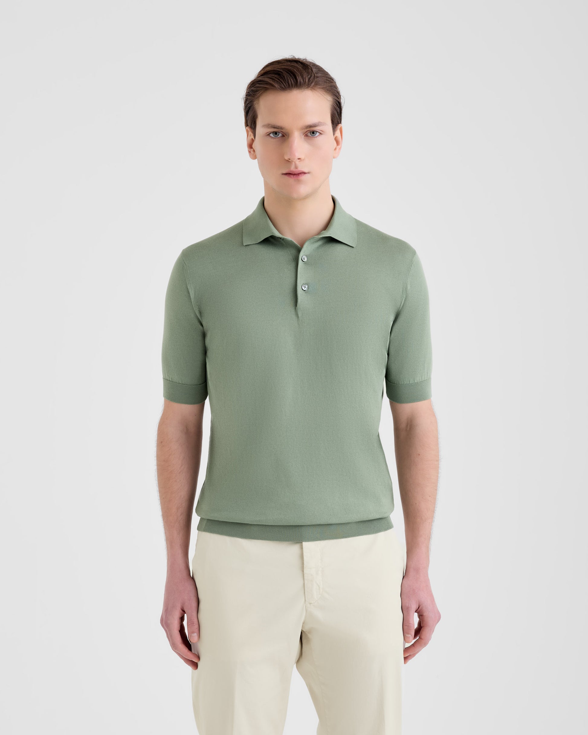 Polo shirt SAGE | Filippo De Laurentiis