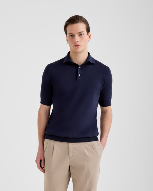 Maglia a polo Navy | Filippo De Laurentiis