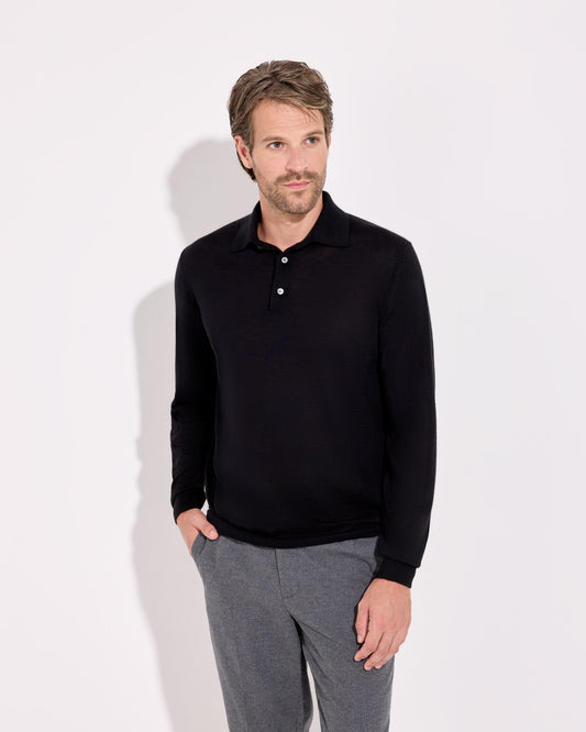Maglia a polo Nero | Filippo De Laurentiis