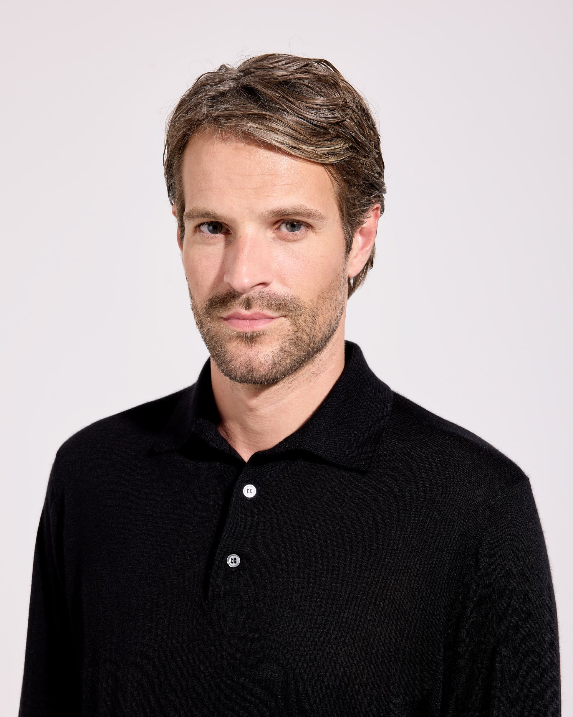Maglia a polo Nero | Filippo De Laurentiis