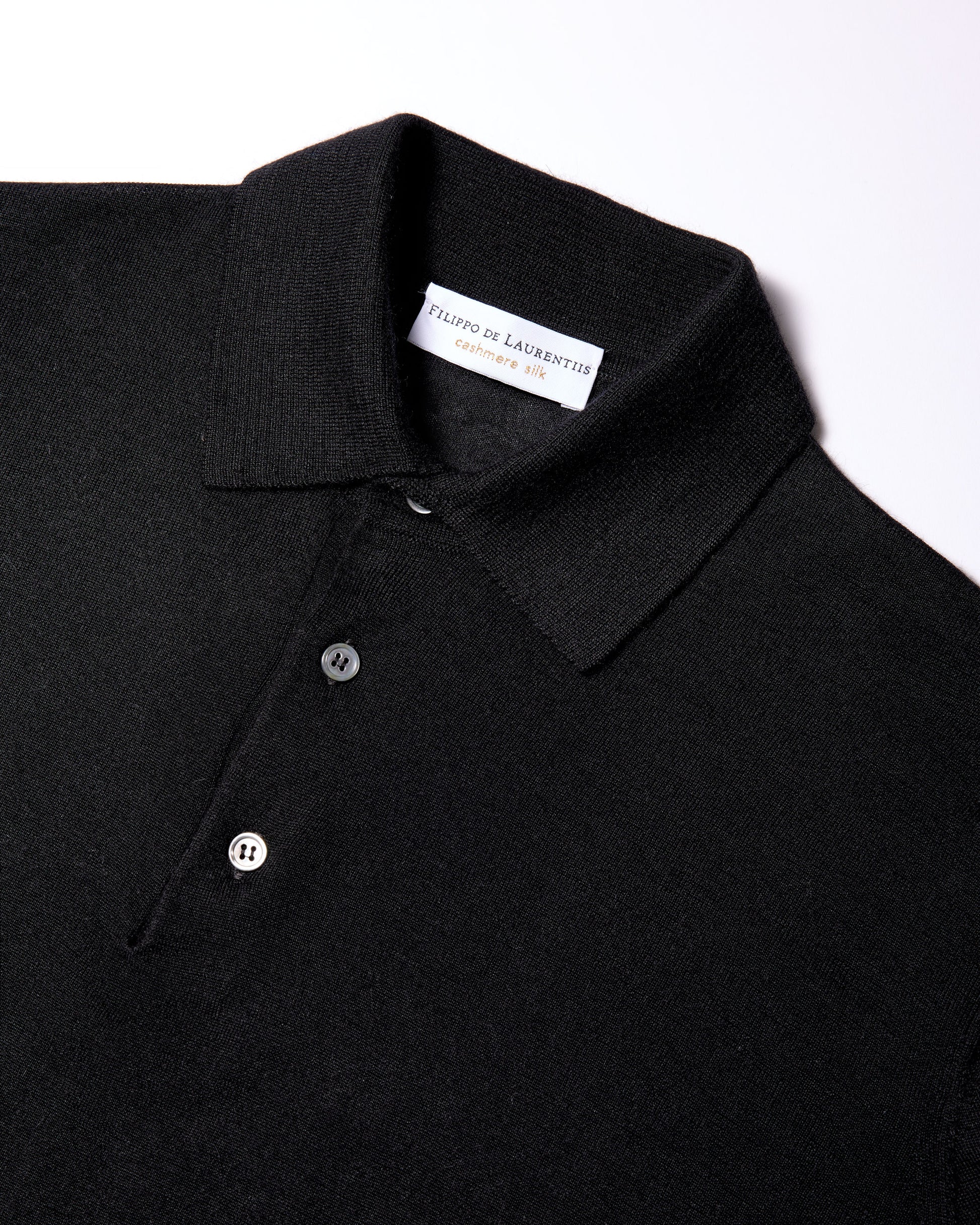 Maglia a polo Nero | Filippo De Laurentiis