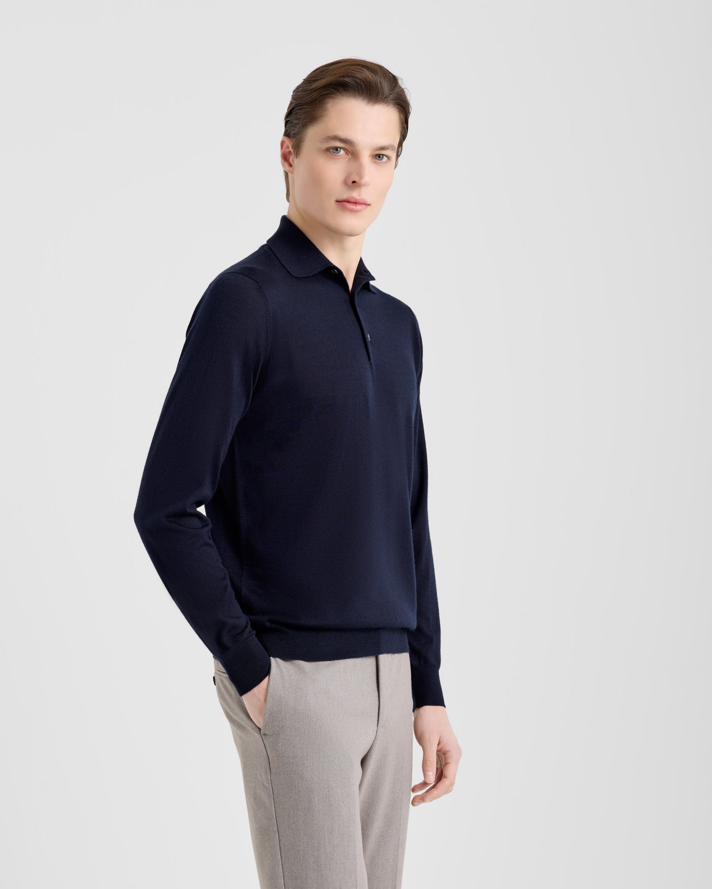 Long sleeve polo sweater |144939|