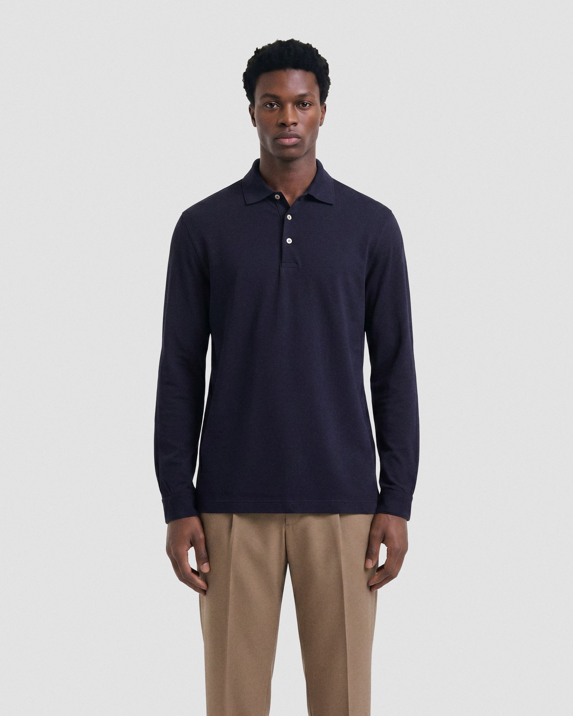 Polo manica lunga Blu navy | Filippo De Laurentiis