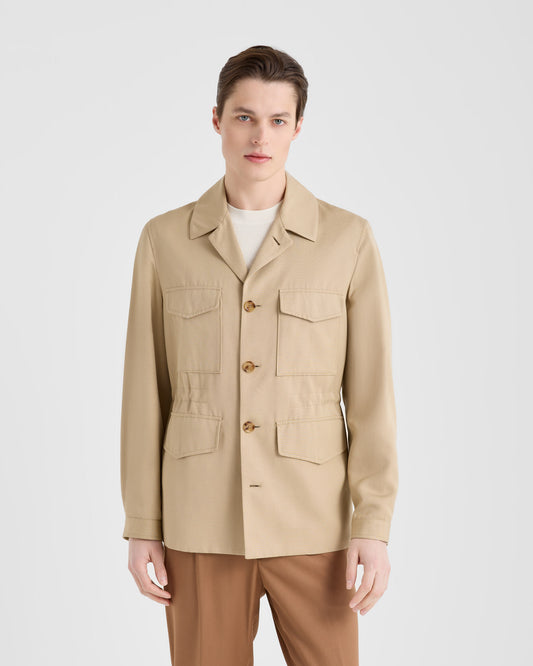 Giacca sahariana Beige Chiaro | Filippo De Laurentiis