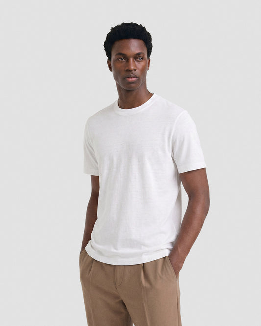 T-shirt lino Bianco ottico | Filippo De Laurentiis