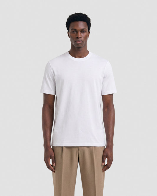 T-shirt lino Bianco ottico | Filippo De Laurentiis