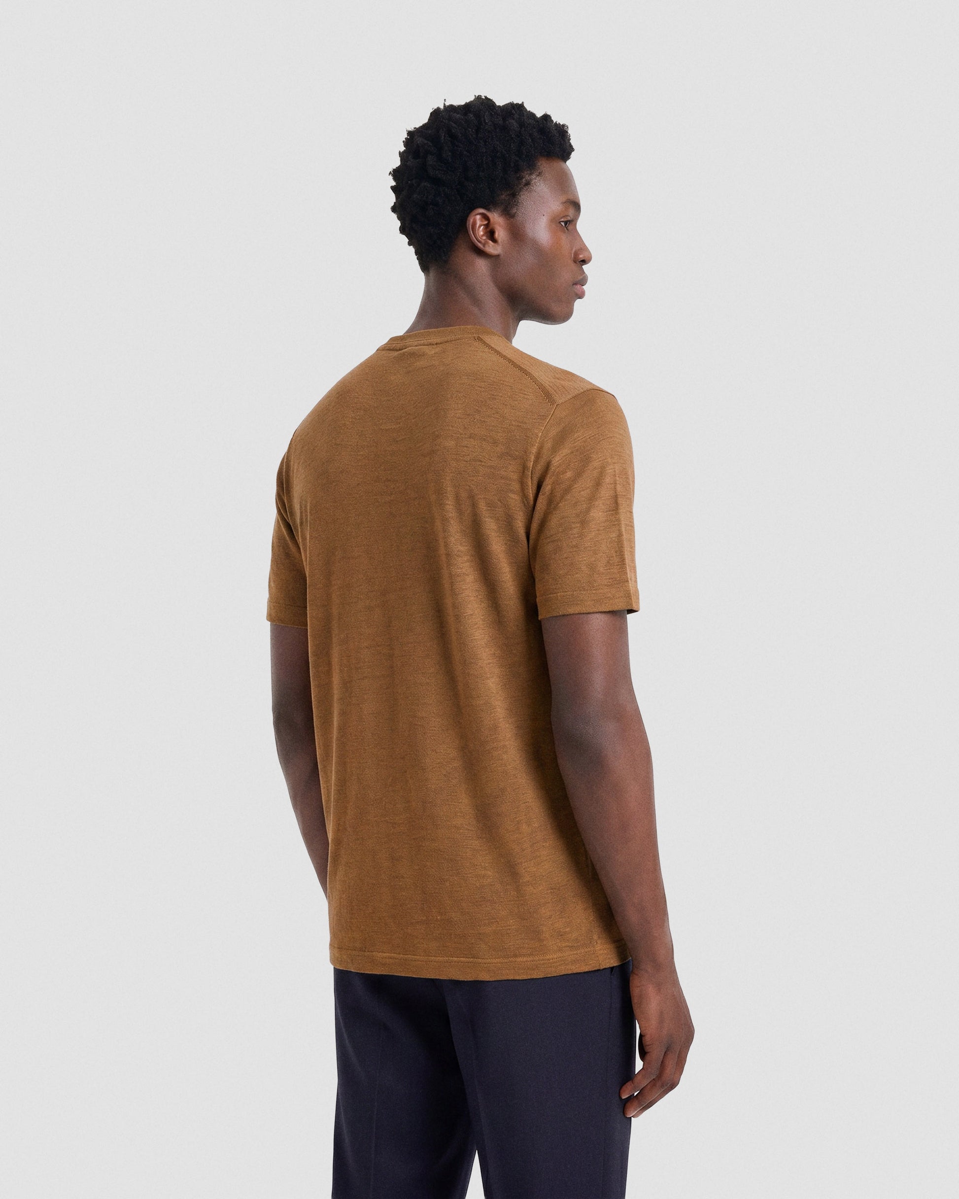 T-shirt lino Cammello chiaro | Filippo De Laurentiis