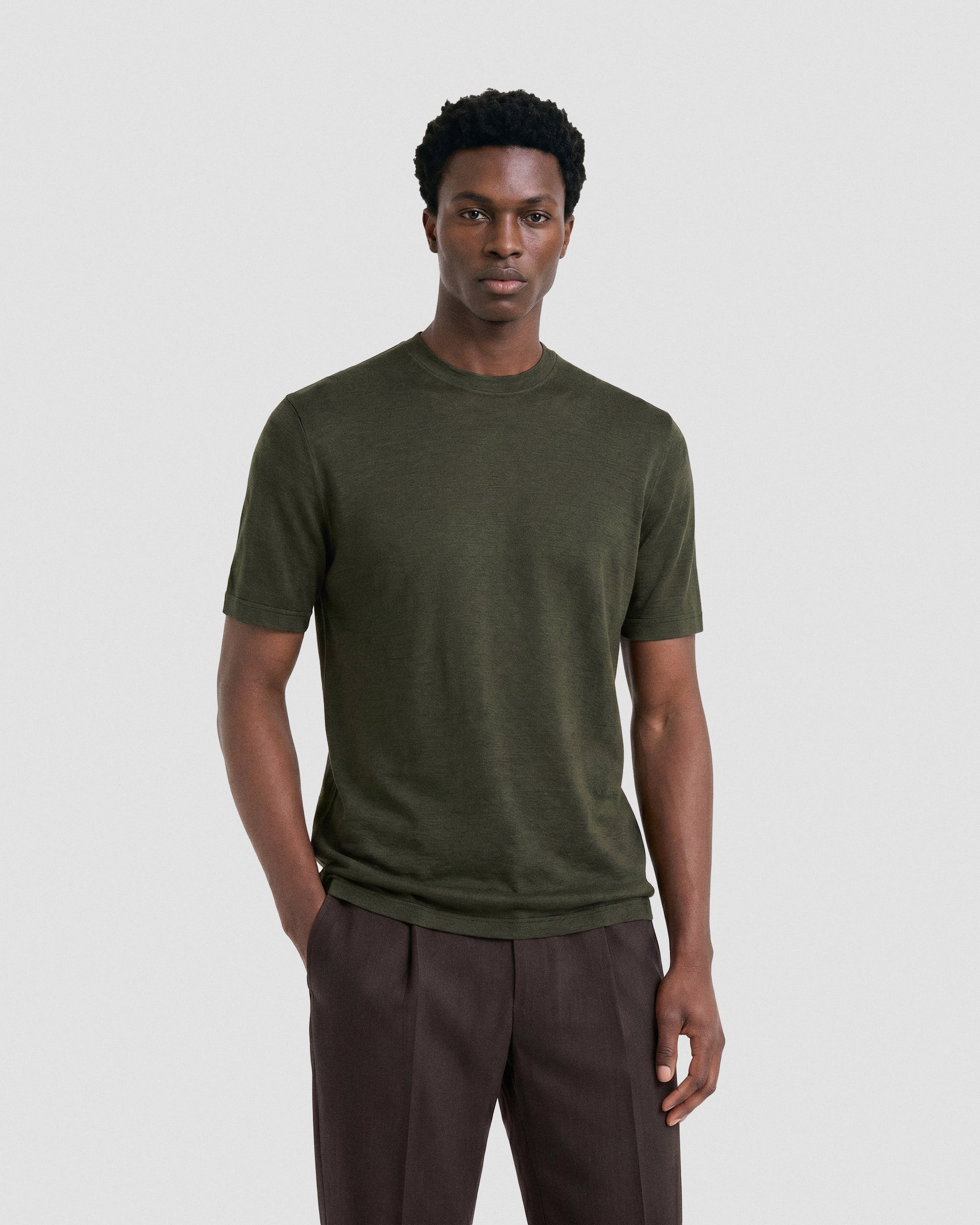 T-shirt lino Militare | Filippo De Laurentiis