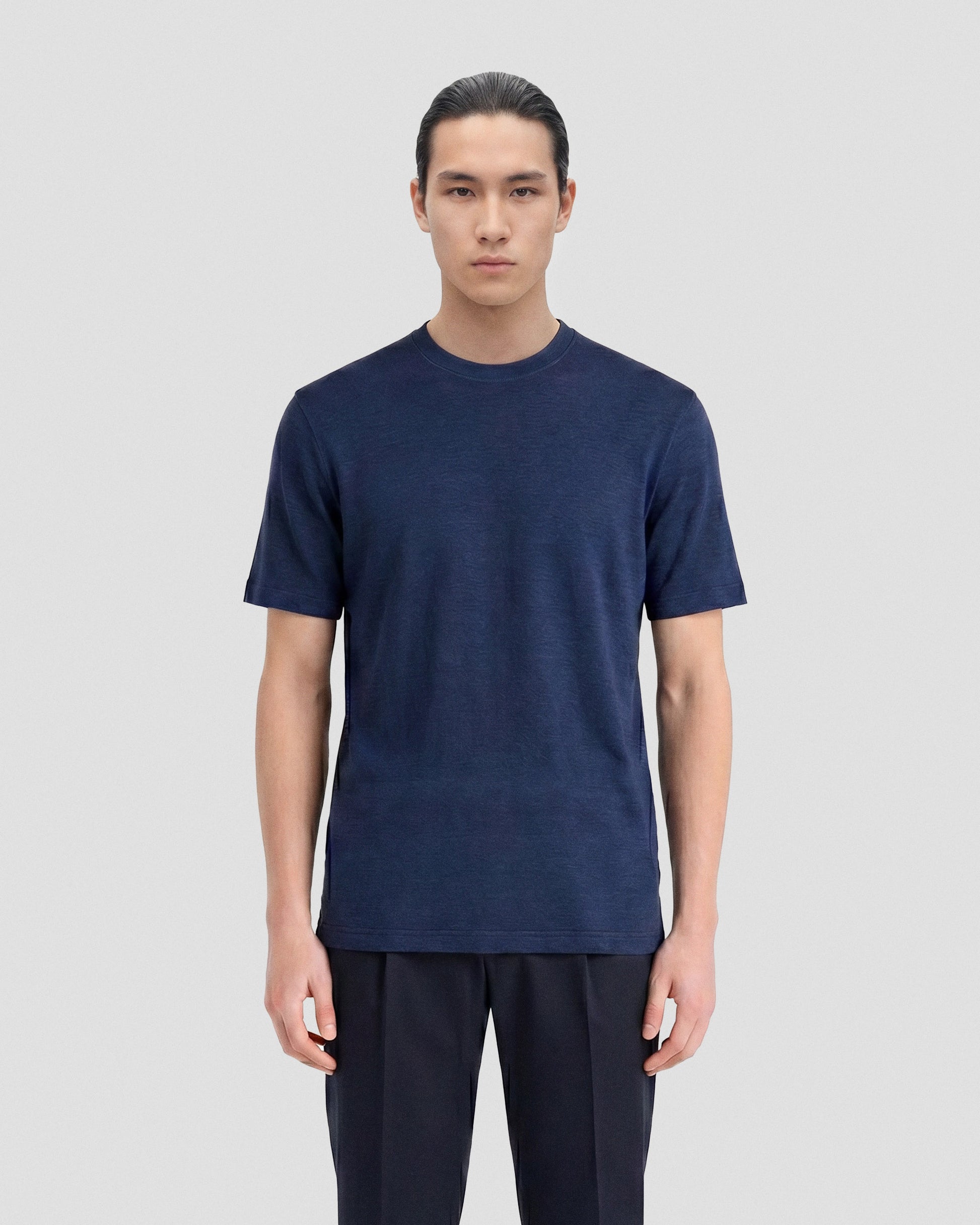 T-shirt lino Indaco | Filippo De Laurentiis