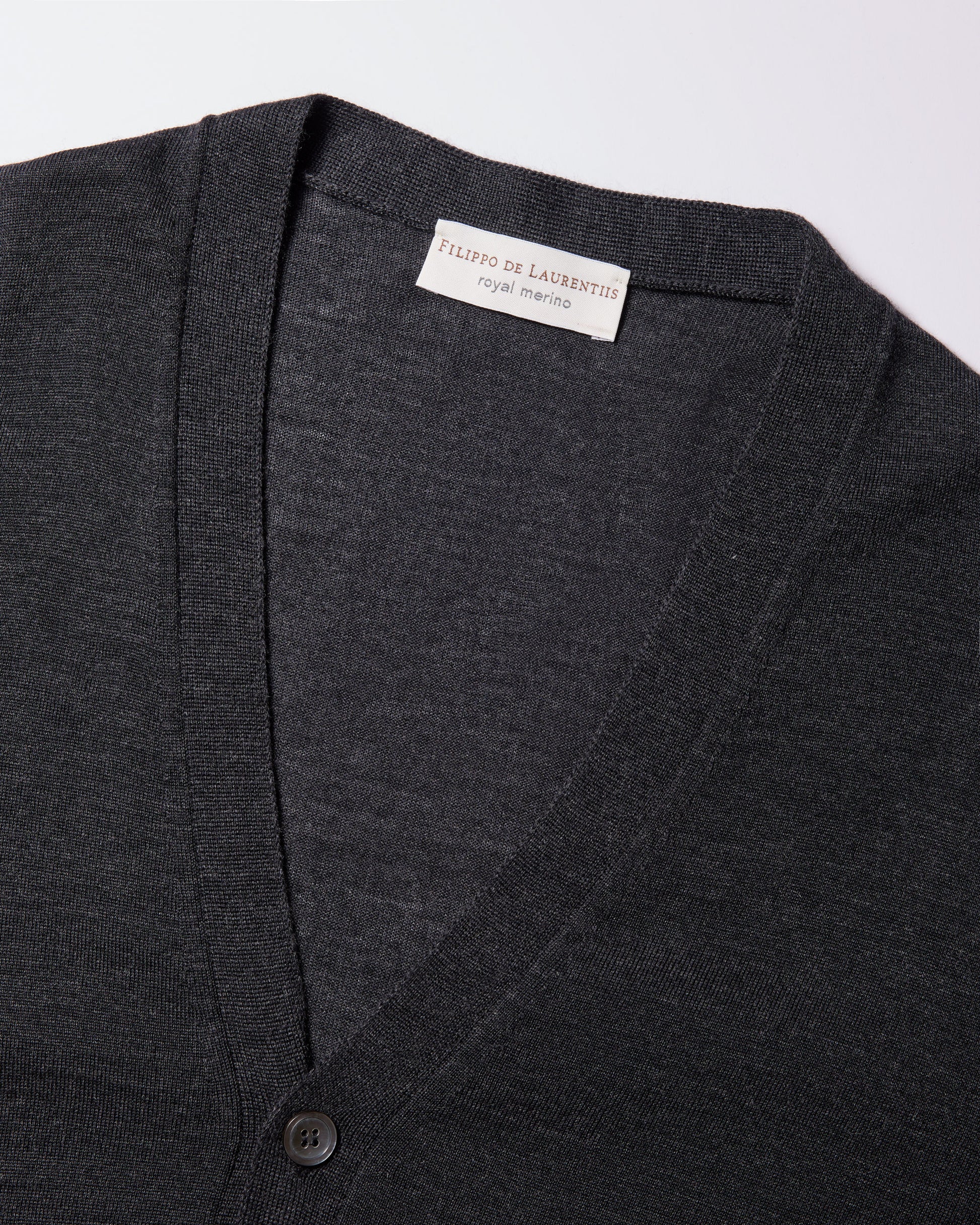Cardigan con bottoni Antracite | Filippo De Laurentiis
