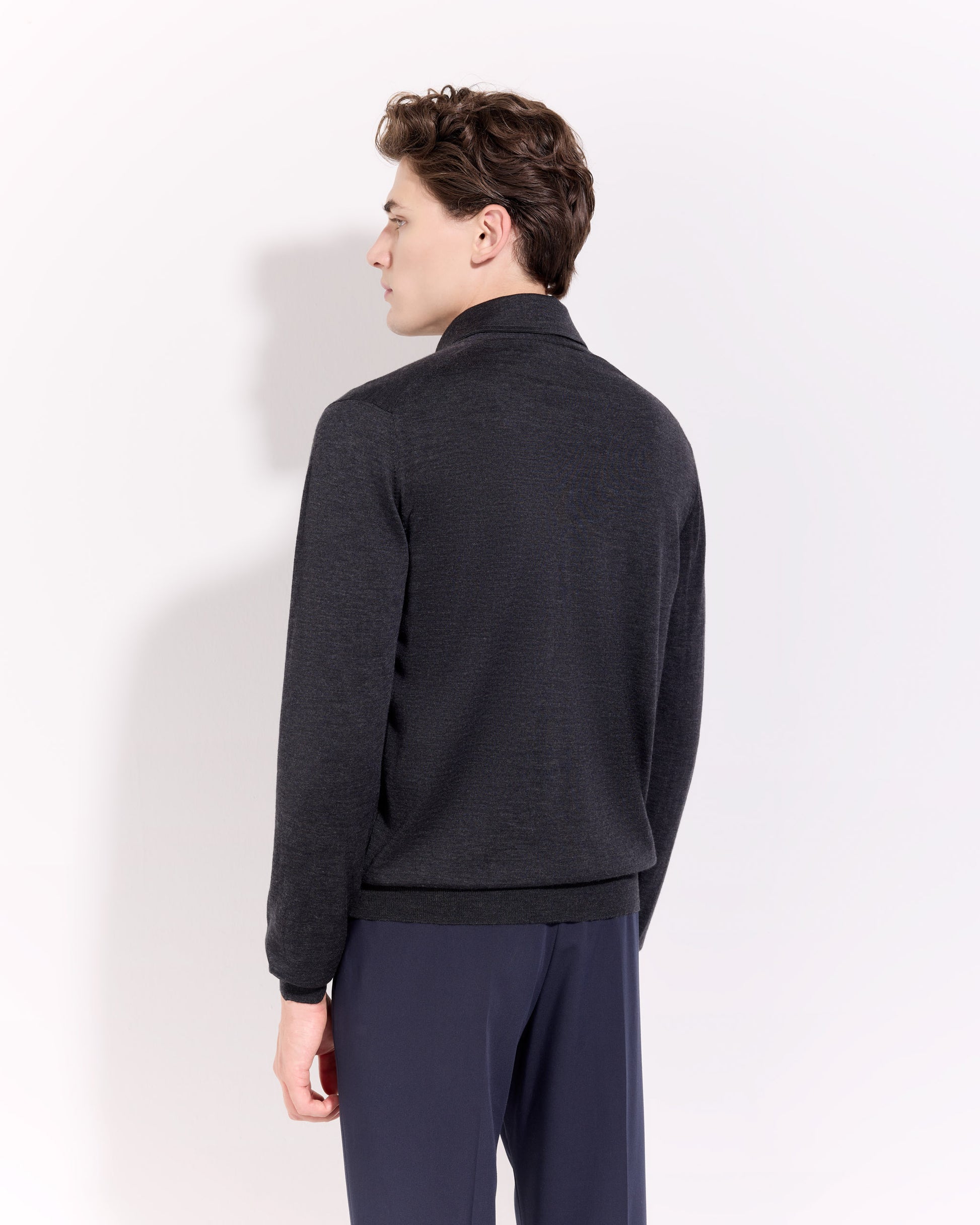 Cardigan con bottoni Antracite | Filippo De Laurentiis