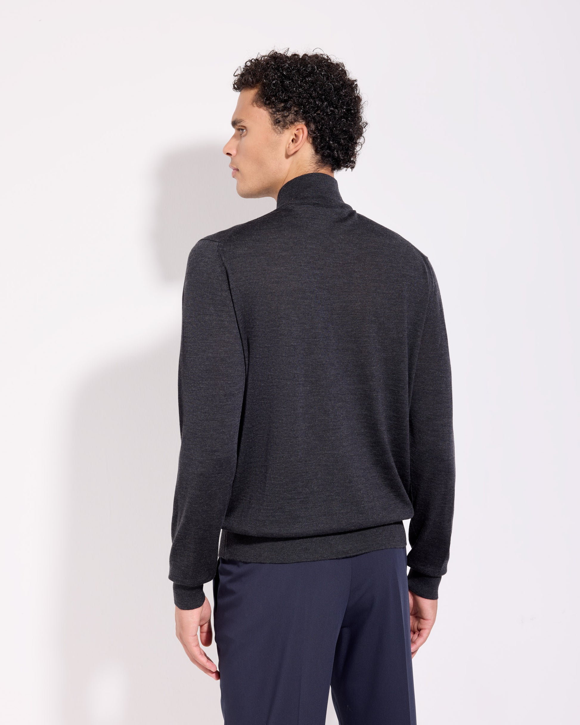 Cardigan con Zip Antracite | Filippo De Laurentiis