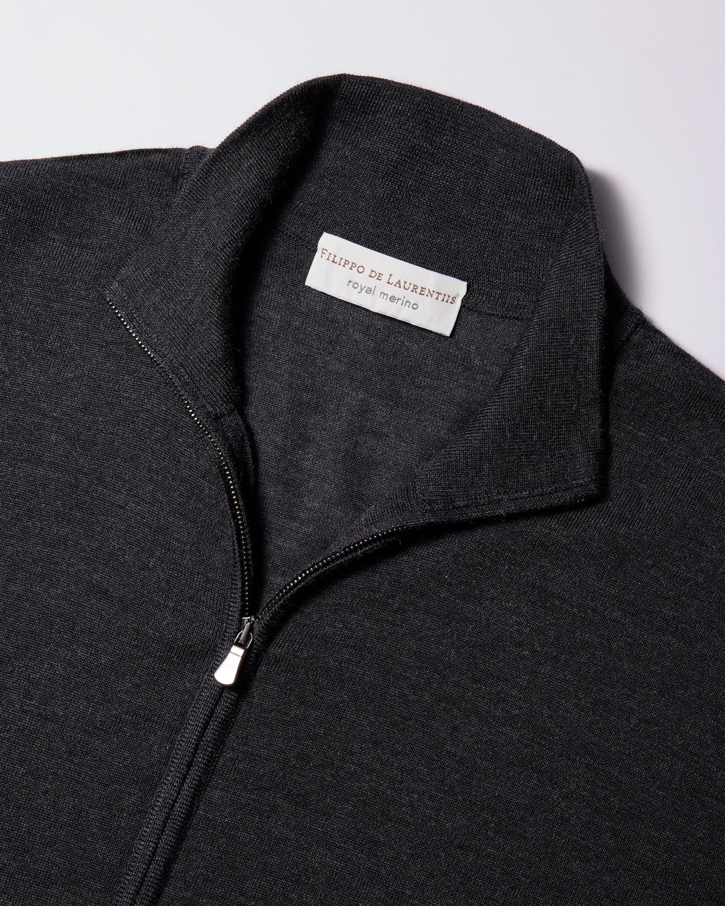 Cardigan  full zip royal merino antracite
