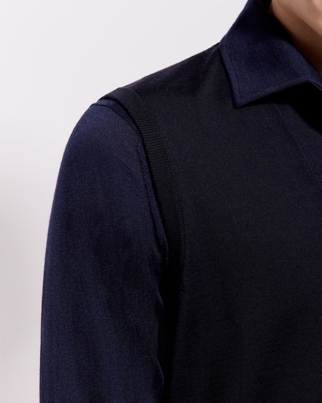 Gilet con bottoni Blu navy | Filippo De Laurentiis