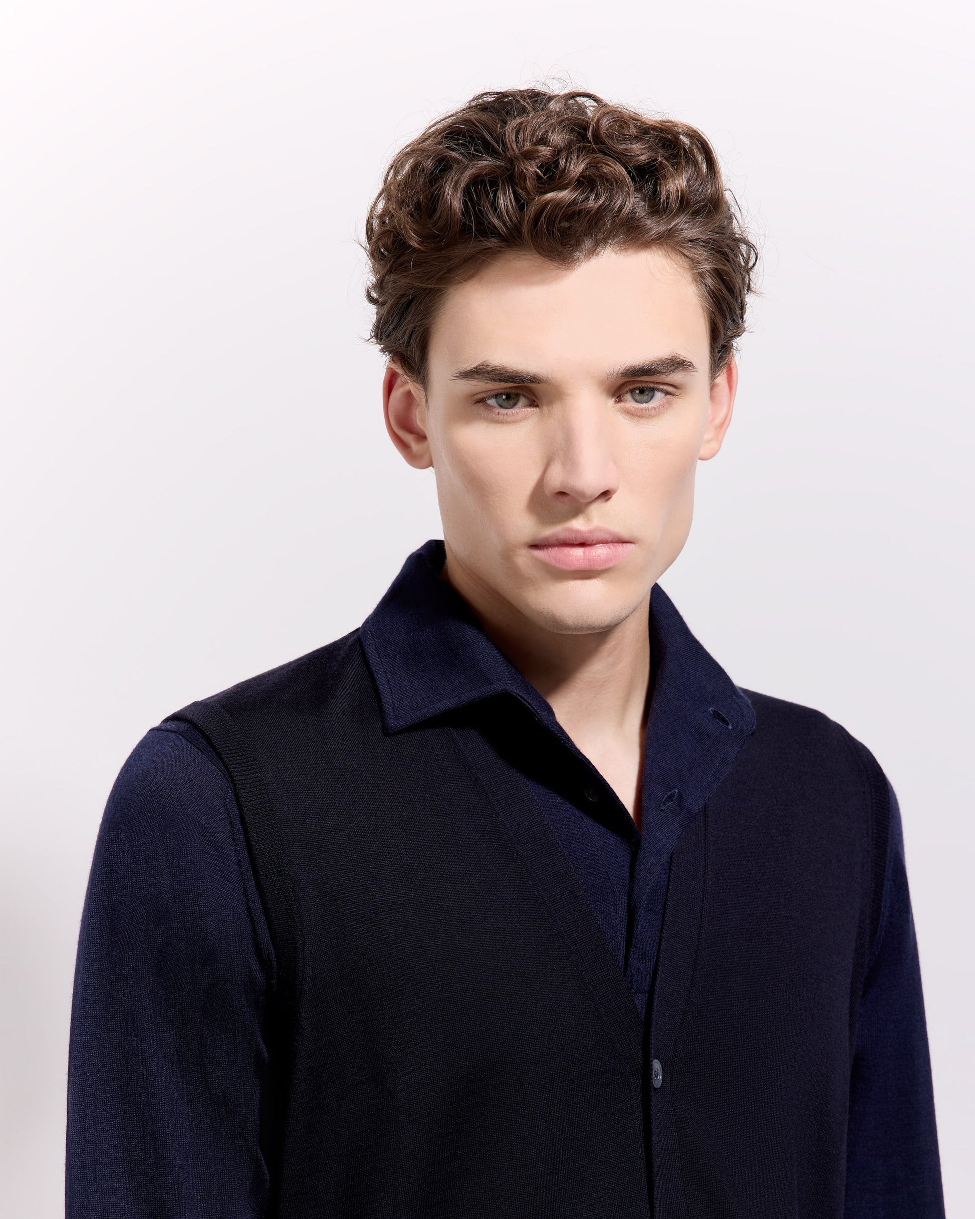 Gilet con bottoni Blu navy | Filippo De Laurentiis