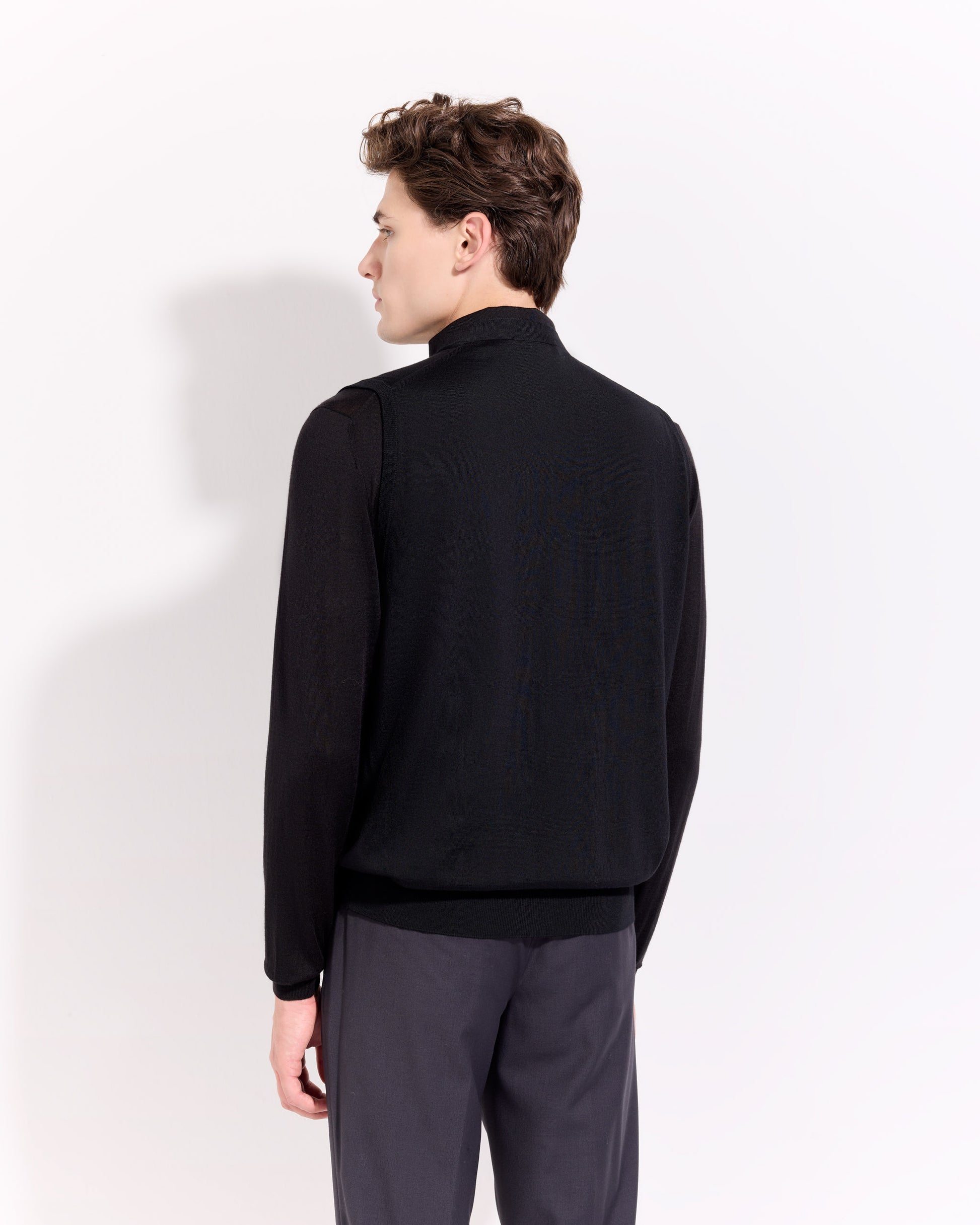 Gilet con bottoni Nero | Filippo De Laurentiis