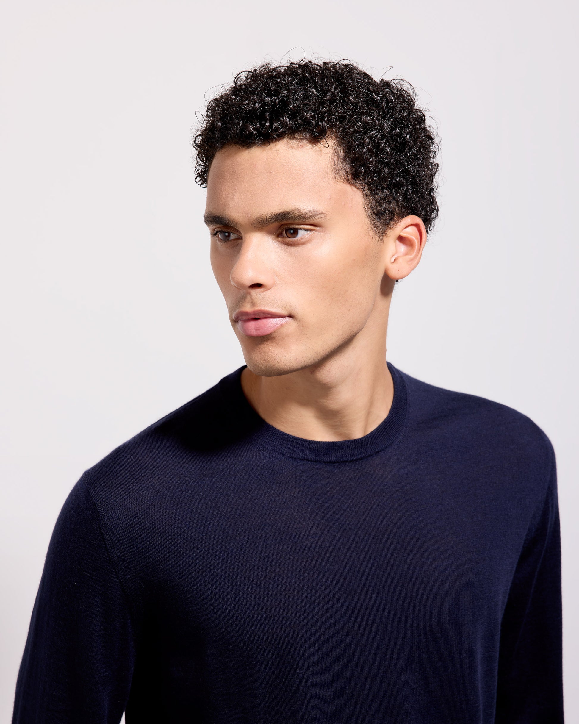 Crewneck sweater Navy blue | Filippo De Laurentiis