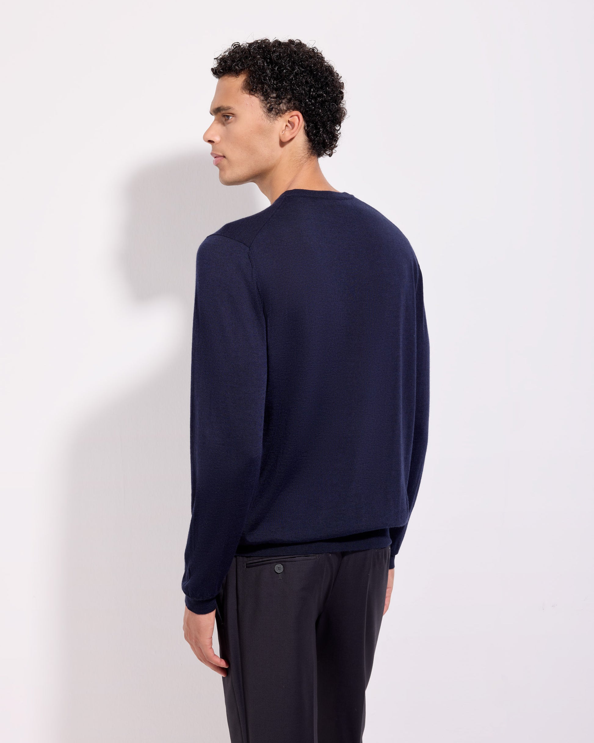 Crewneck sweater Navy blue | Filippo De Laurentiis