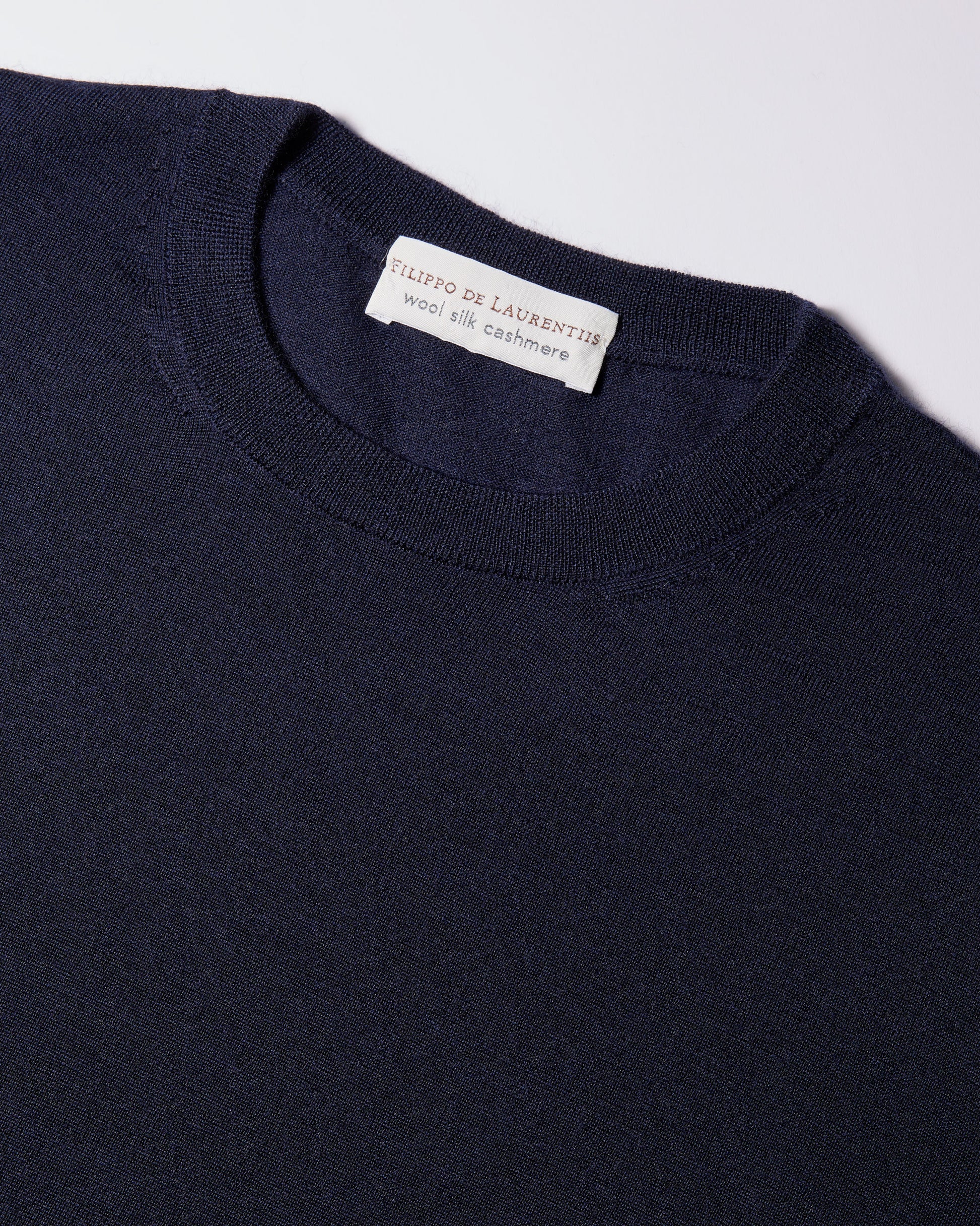 Crewneck sweater Navy blue | Filippo De Laurentiis