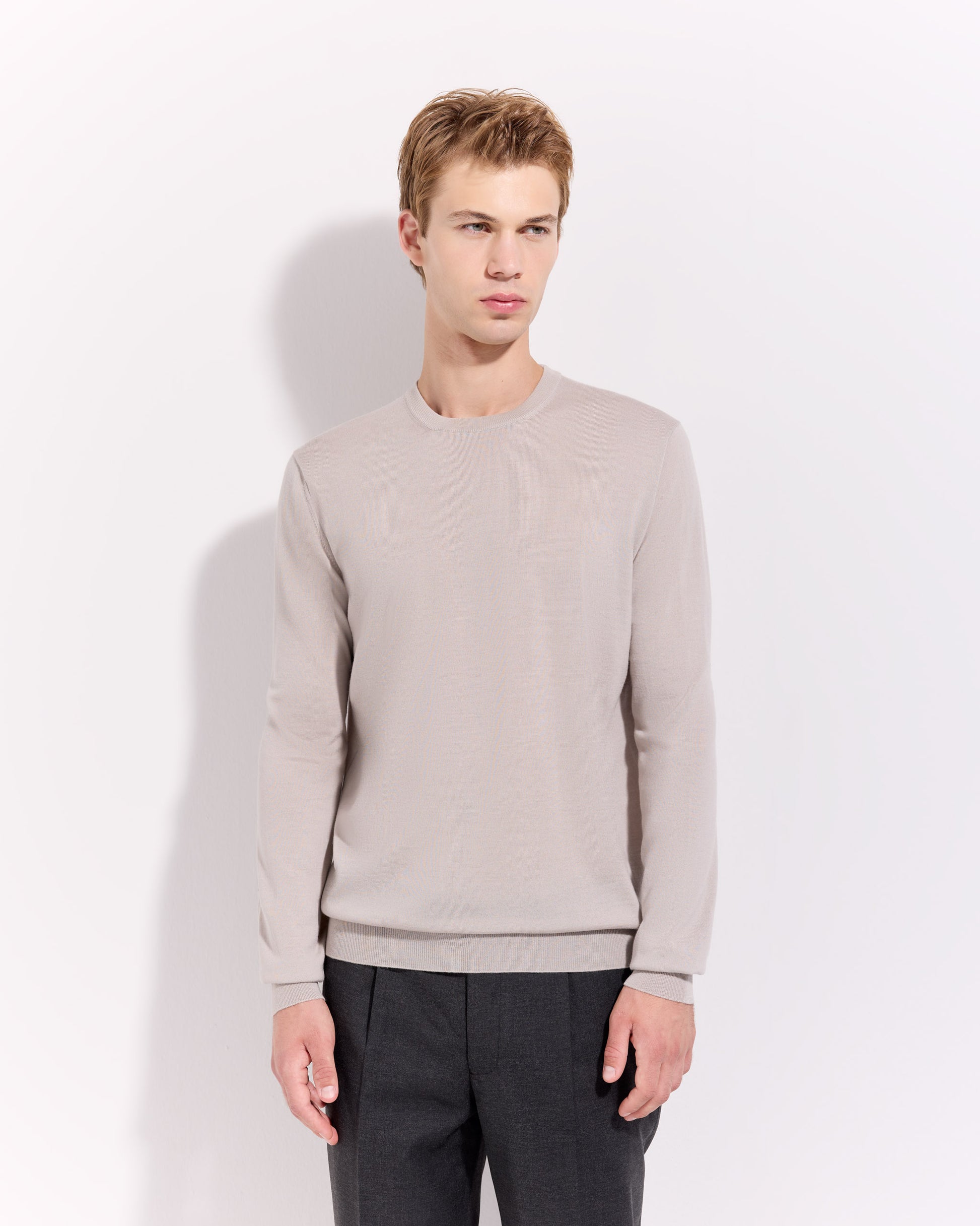 Crewneck sweater Beige | Filippo De Laurentiis