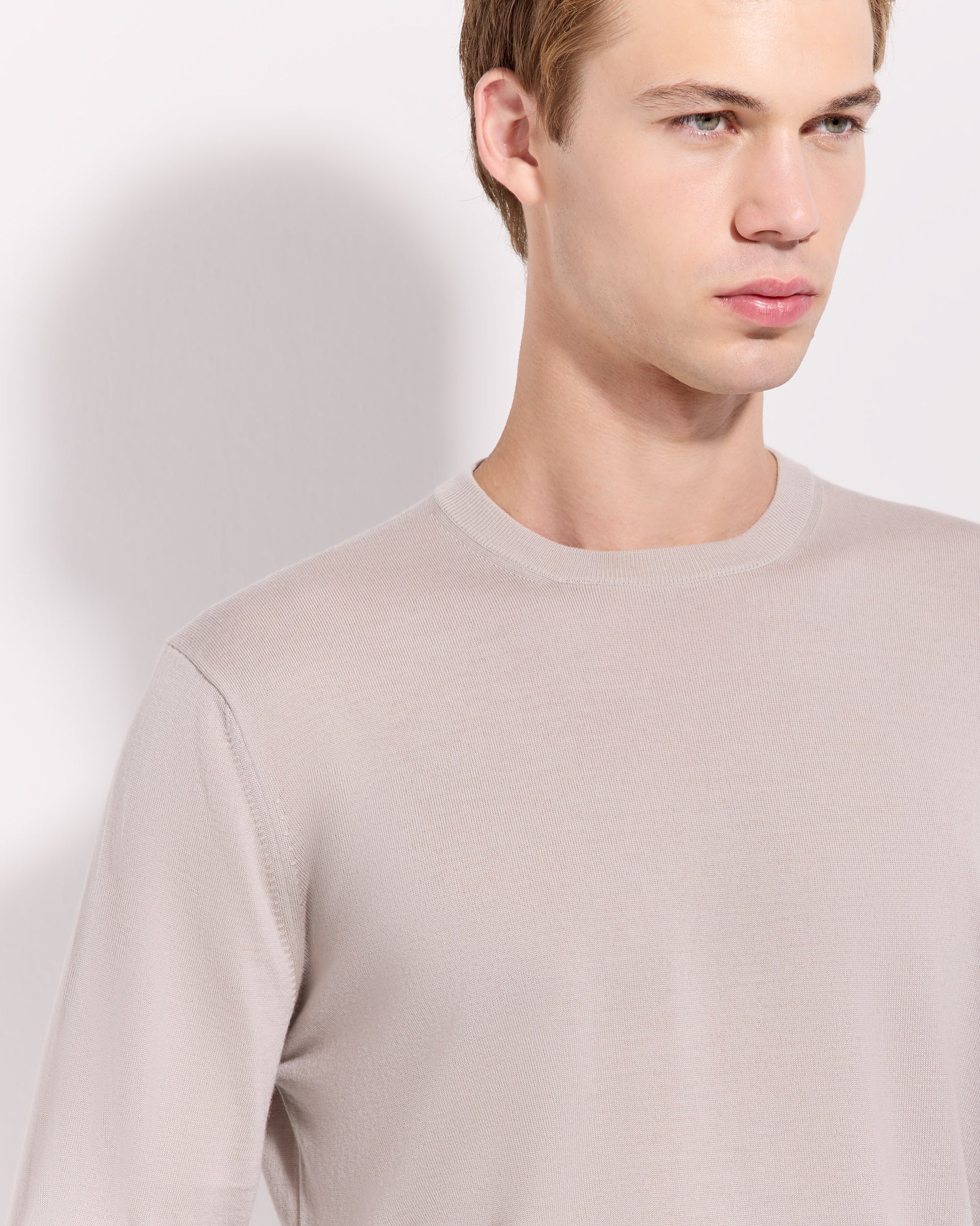 Crewneck sweater Beige | Filippo De Laurentiis