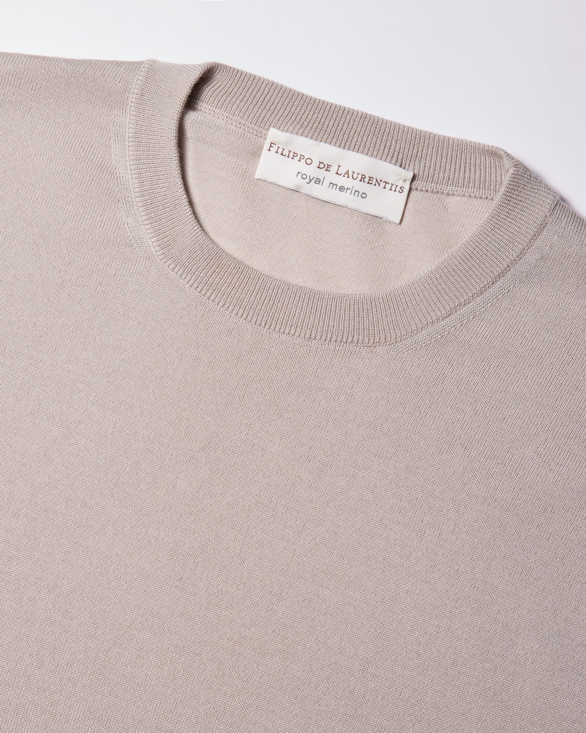 Crewneck sweater Beige | Filippo De Laurentiis