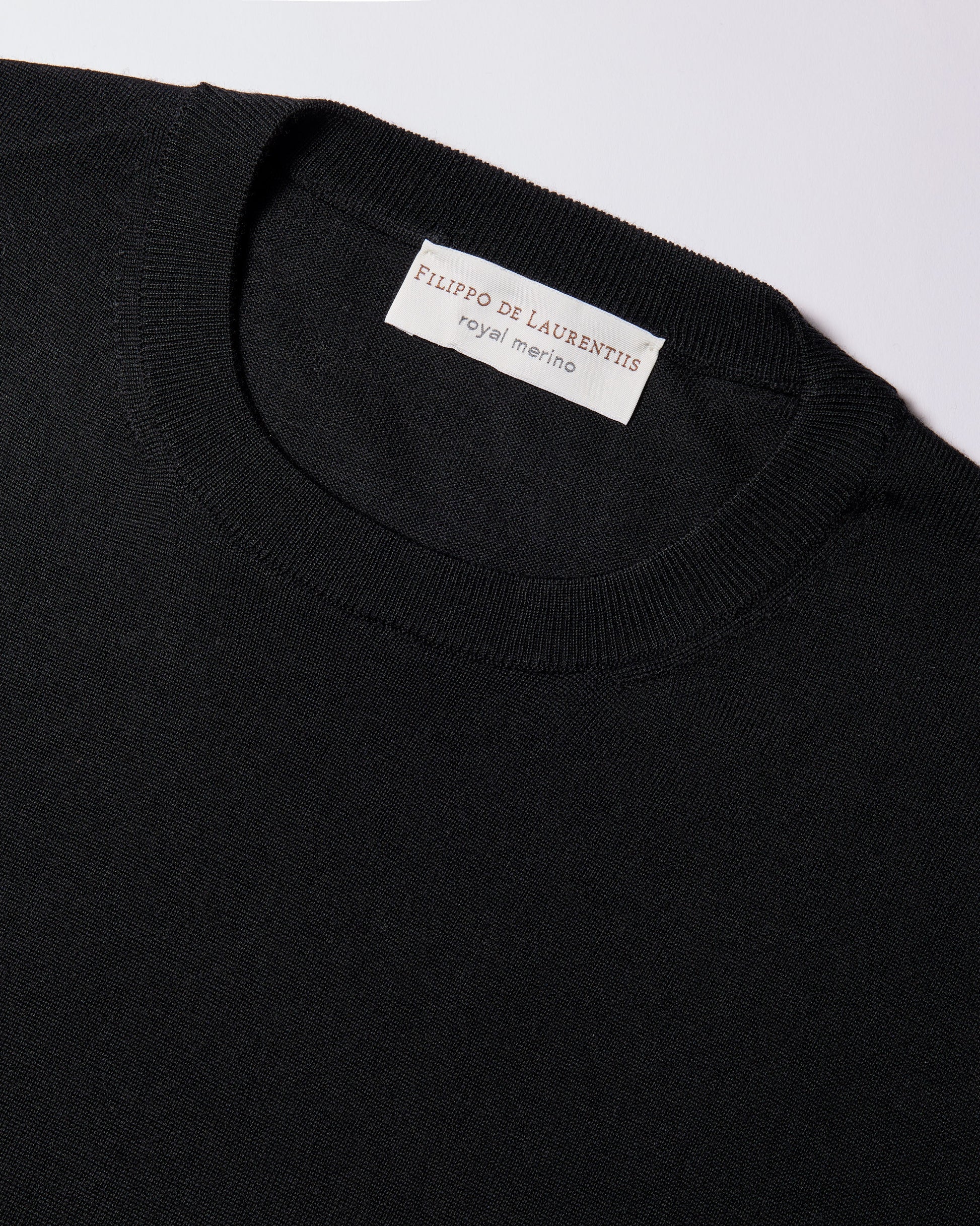 Crewneck sweater Black | Filippo De Laurentiis