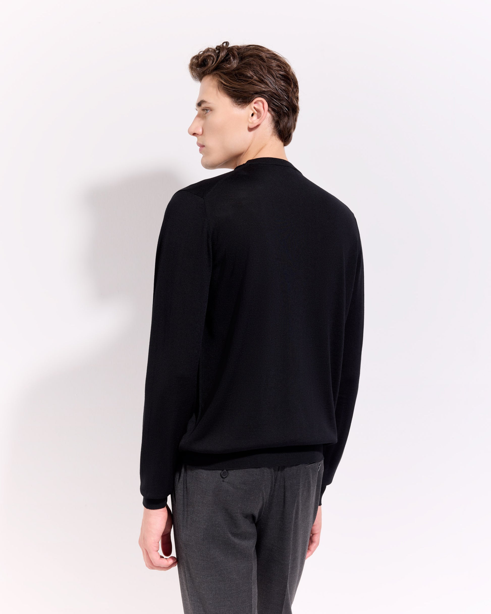 Crewneck sweater Black | Filippo De Laurentiis