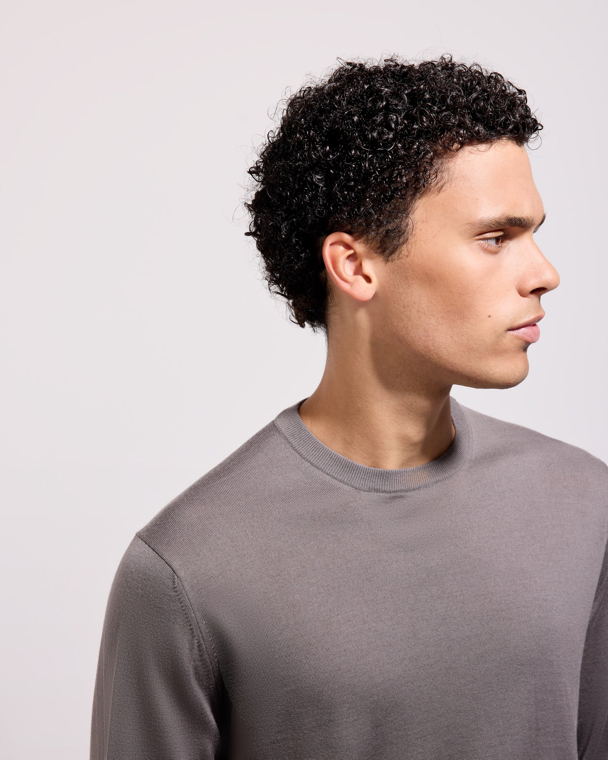 Crewneck sweater Taupe | Filippo De Laurentiis