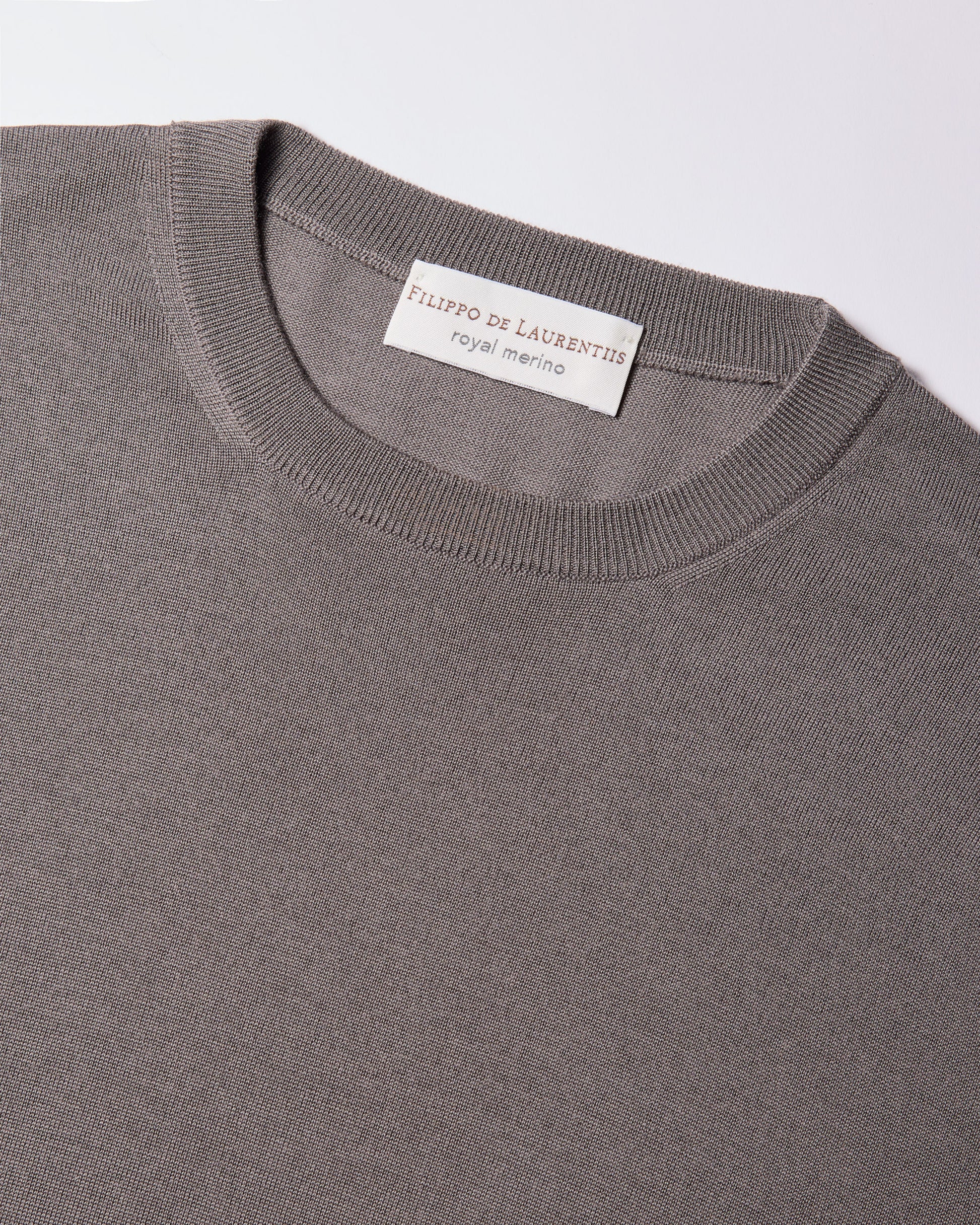 Crewneck sweater Taupe | Filippo De Laurentiis