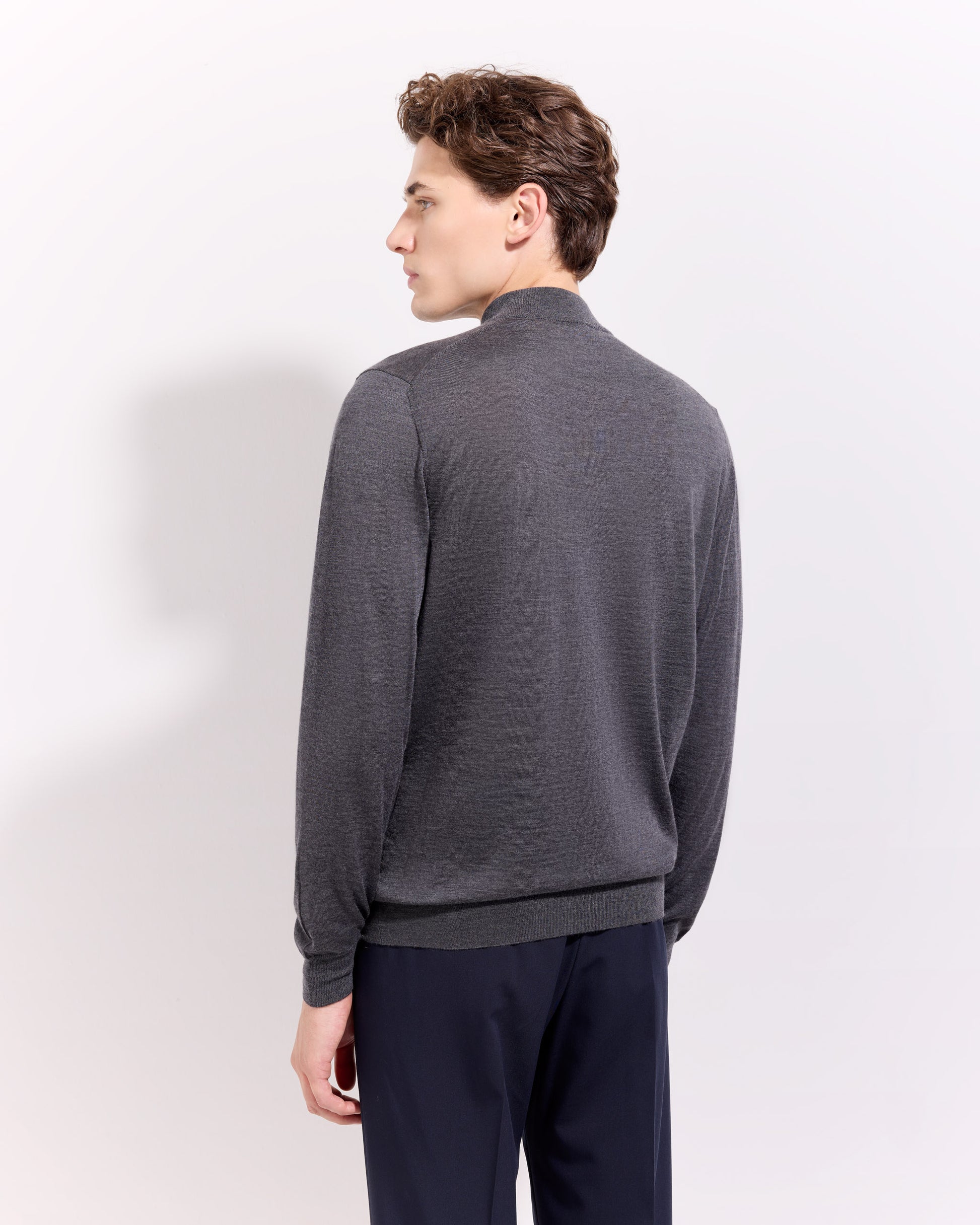 Mock neck sweater Graphite | Filippo De Laurentiis
