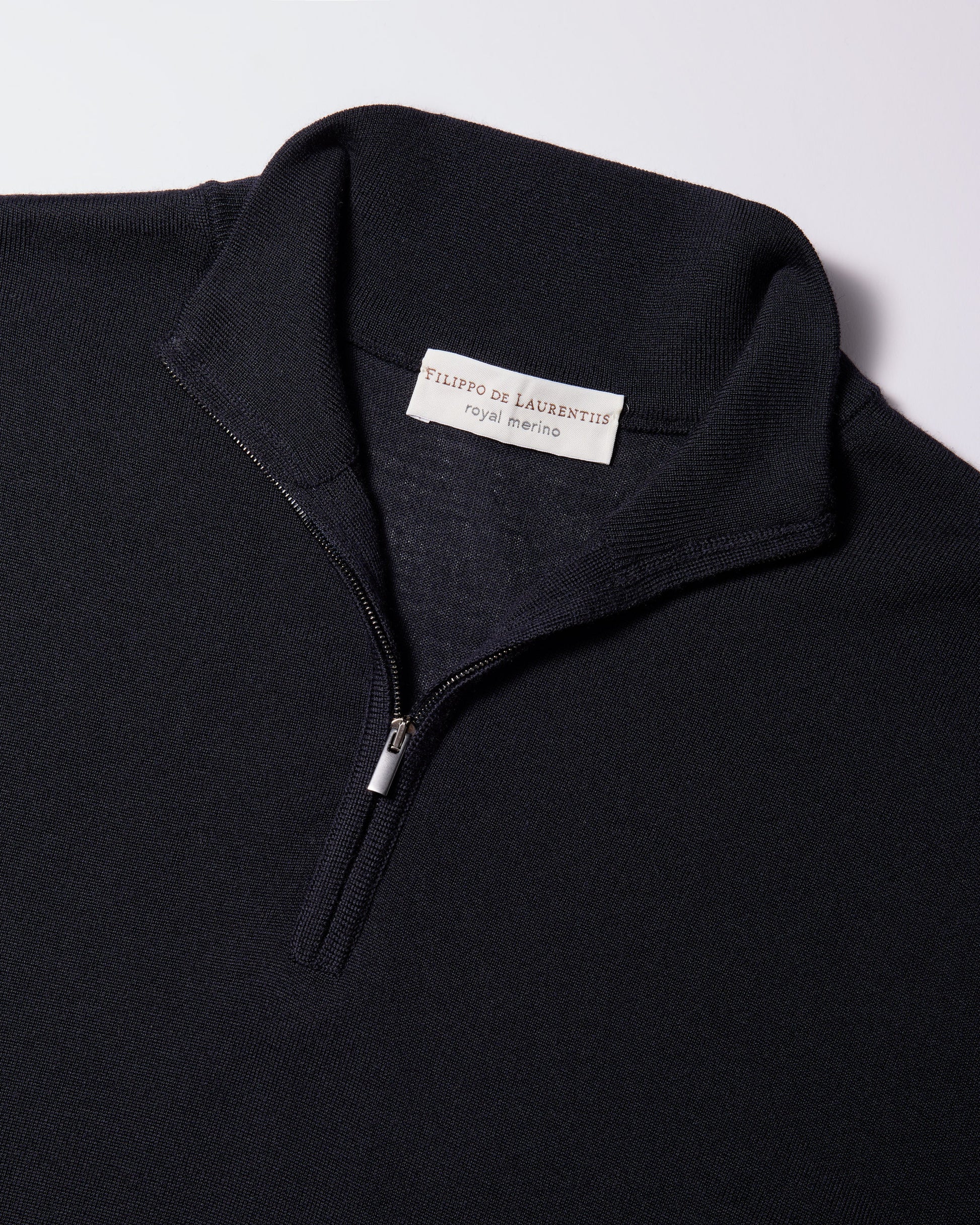 Maglia mezza zip Blu navy | Filippo De Laurentiis